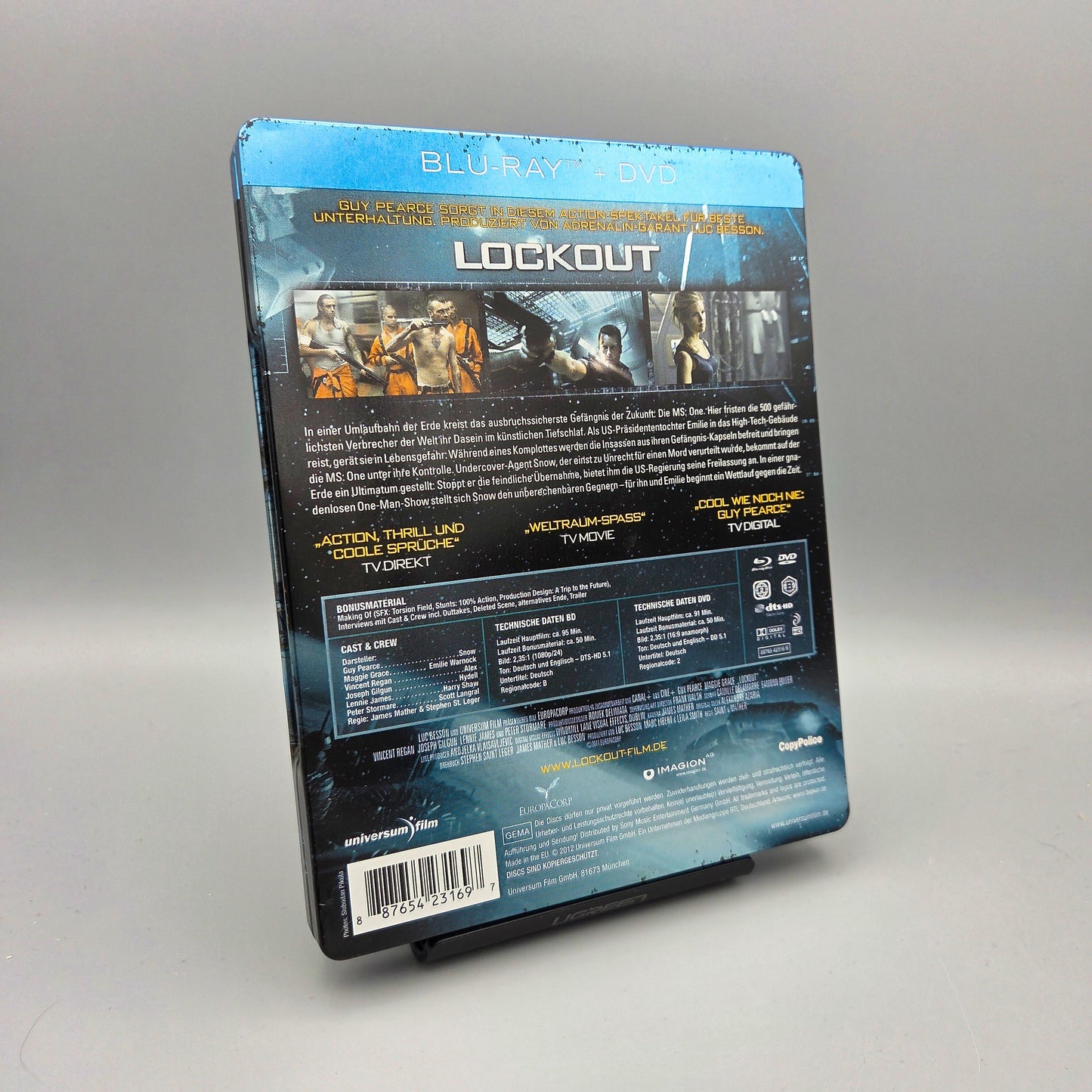Lockout Steelbook Blu-Ray Film mit Guy Pearce