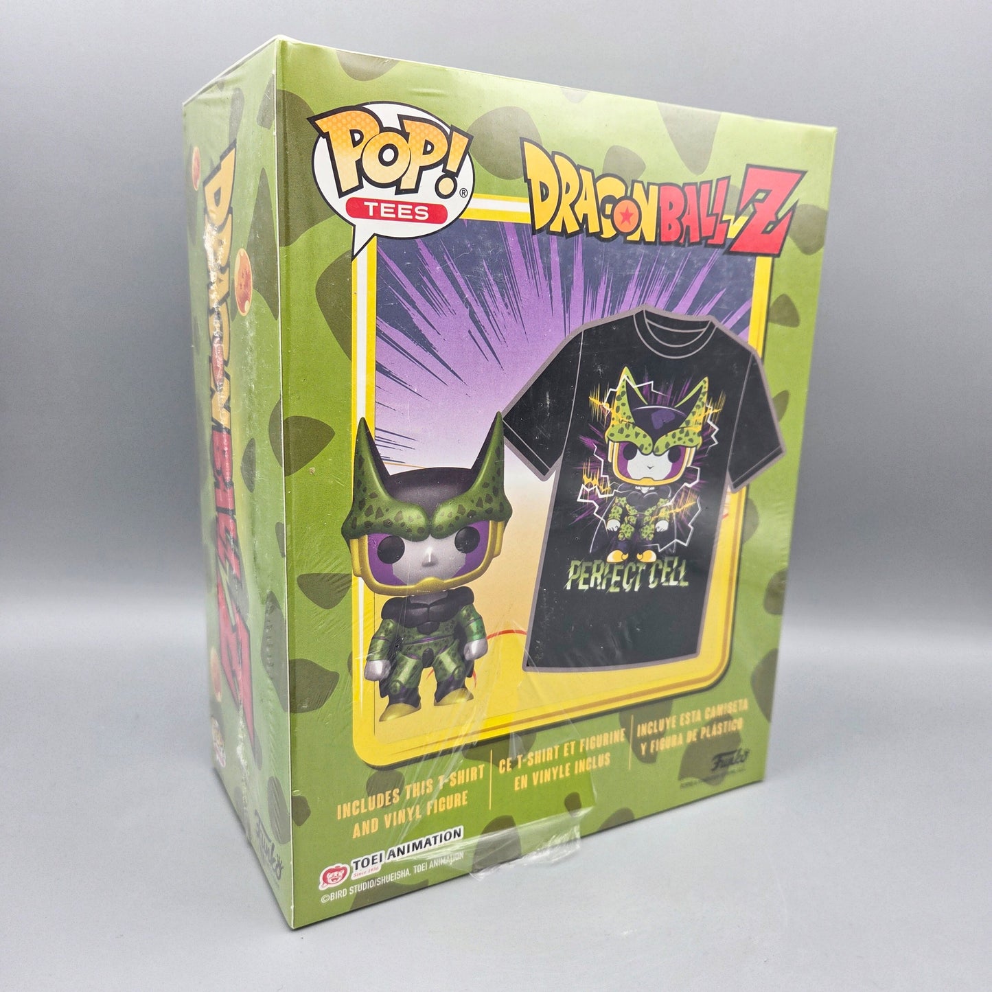 Funko Pop Dragon Ball Z Perfect Cell Vinylfigur & T-Shirt Gr. L Tees 100% Baumwolle