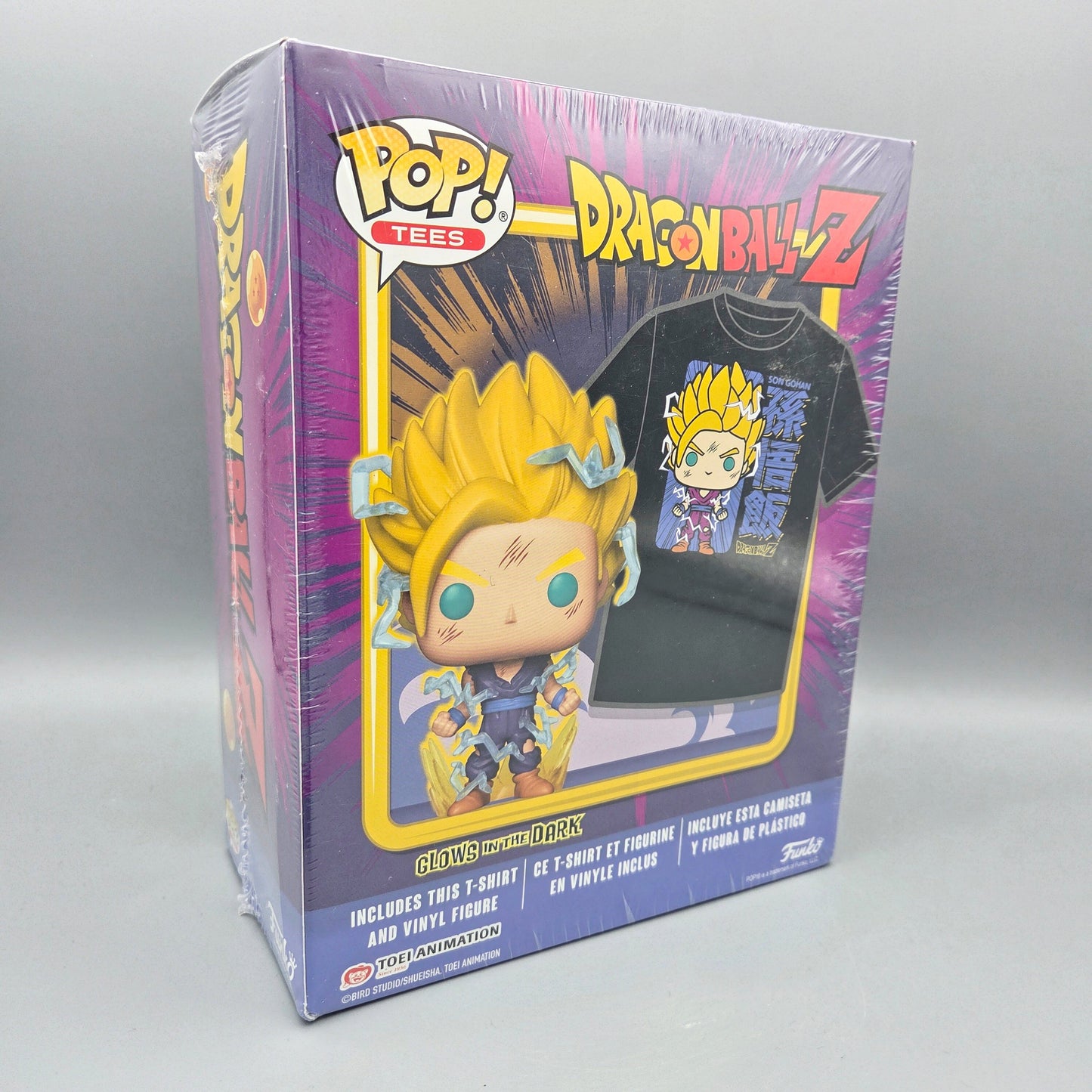Funko Pop Dragon Ball Z Gohan (GW) Vinylfigur & T-Shirt Gr. L Tees 100% Baumwolle