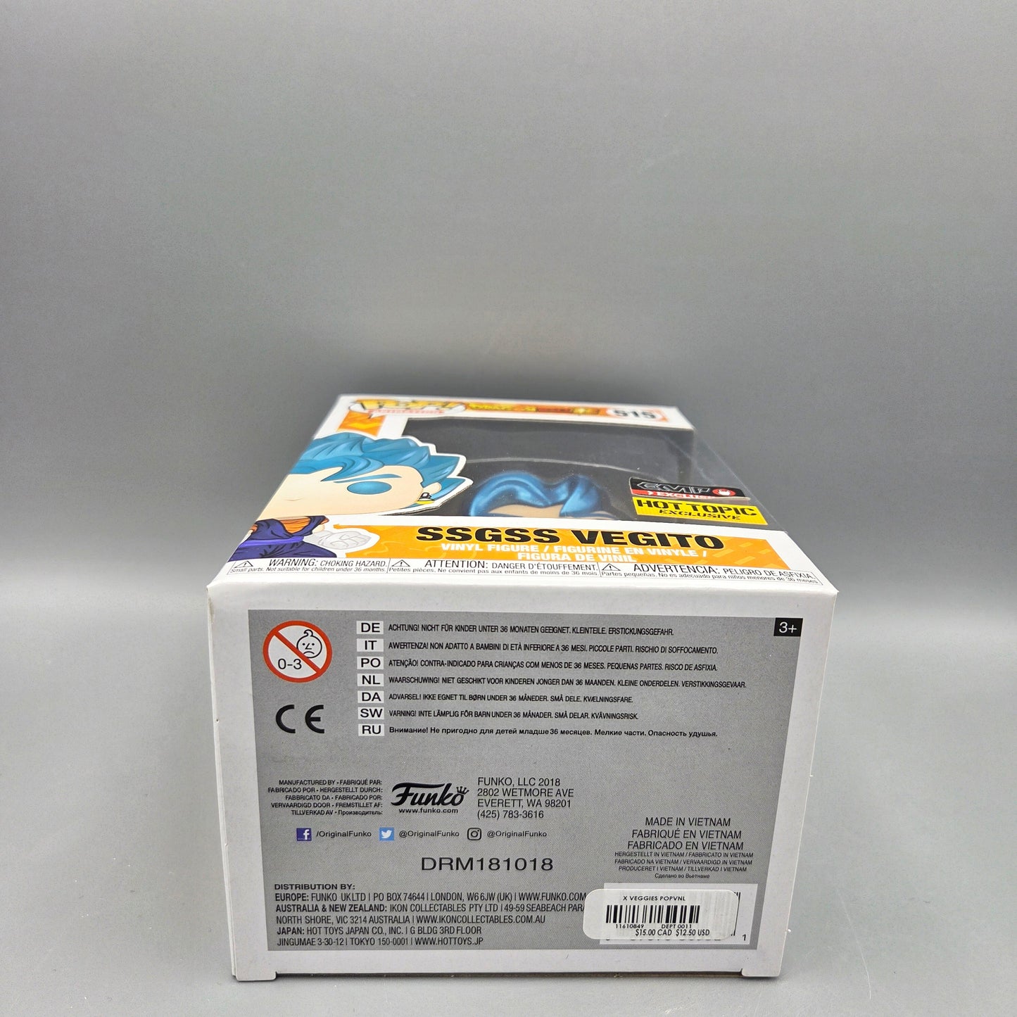Funko Pop! Dragon Ball Super #515 SSGSS Vegito (Metallic) Exclusive Animation Vinylfigur