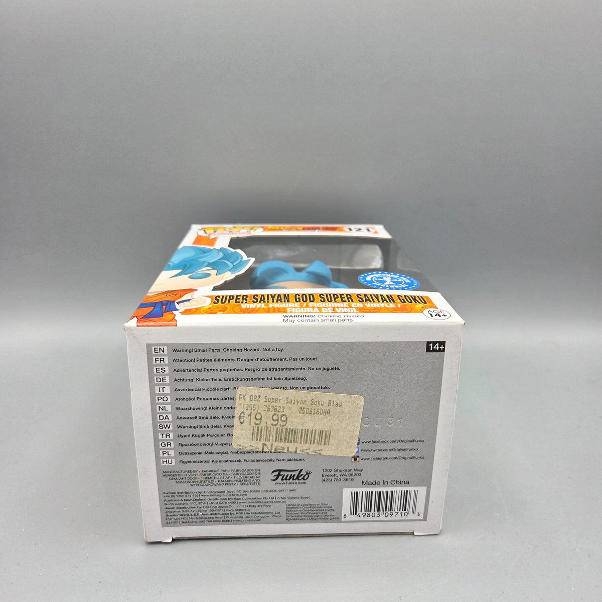 Funko Pop! Dragon Ball Z #121 Super Saiyan God Super Saiyan Goku Exclusive Animation Resurrection F