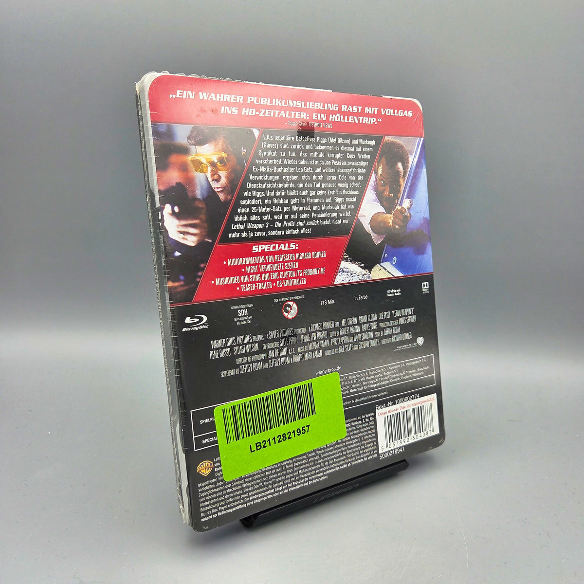 Lethal Weapon 3 Steelbook Blu-Ray Film mit Mel Gibson Zustand: Neu