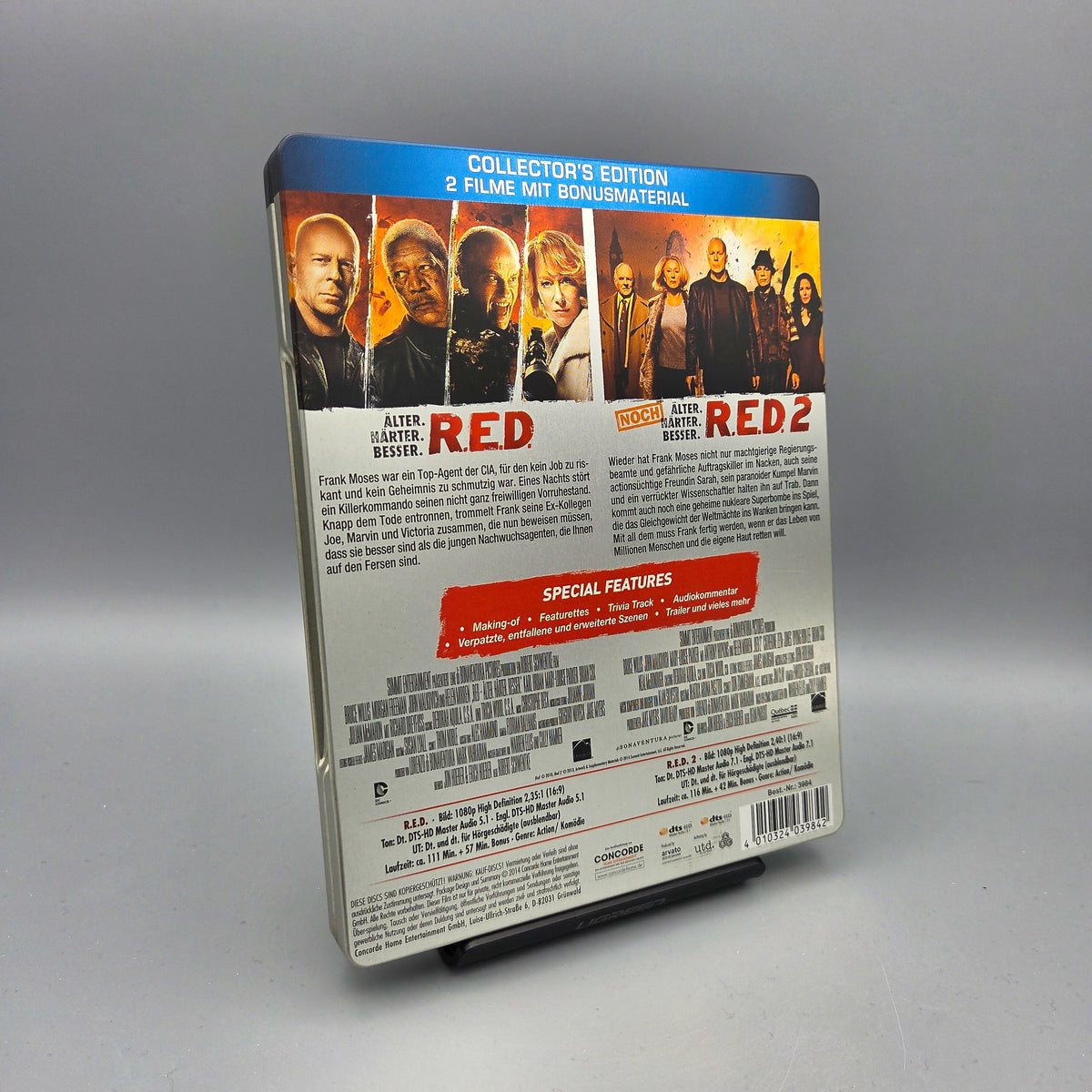 R.E.D. - Älter. Härter. Besser. Teil 1 & 2 Steelbook Blu-Ray Film Zustand: Sehr Gut