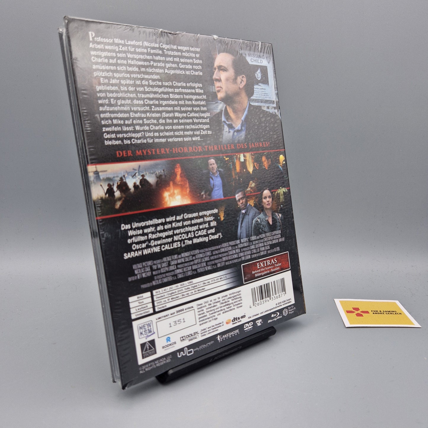Blu-Ray Film: Pay the Ghost Limited Special Edition	Nr. 1351 von 2000 Zustand: Neu