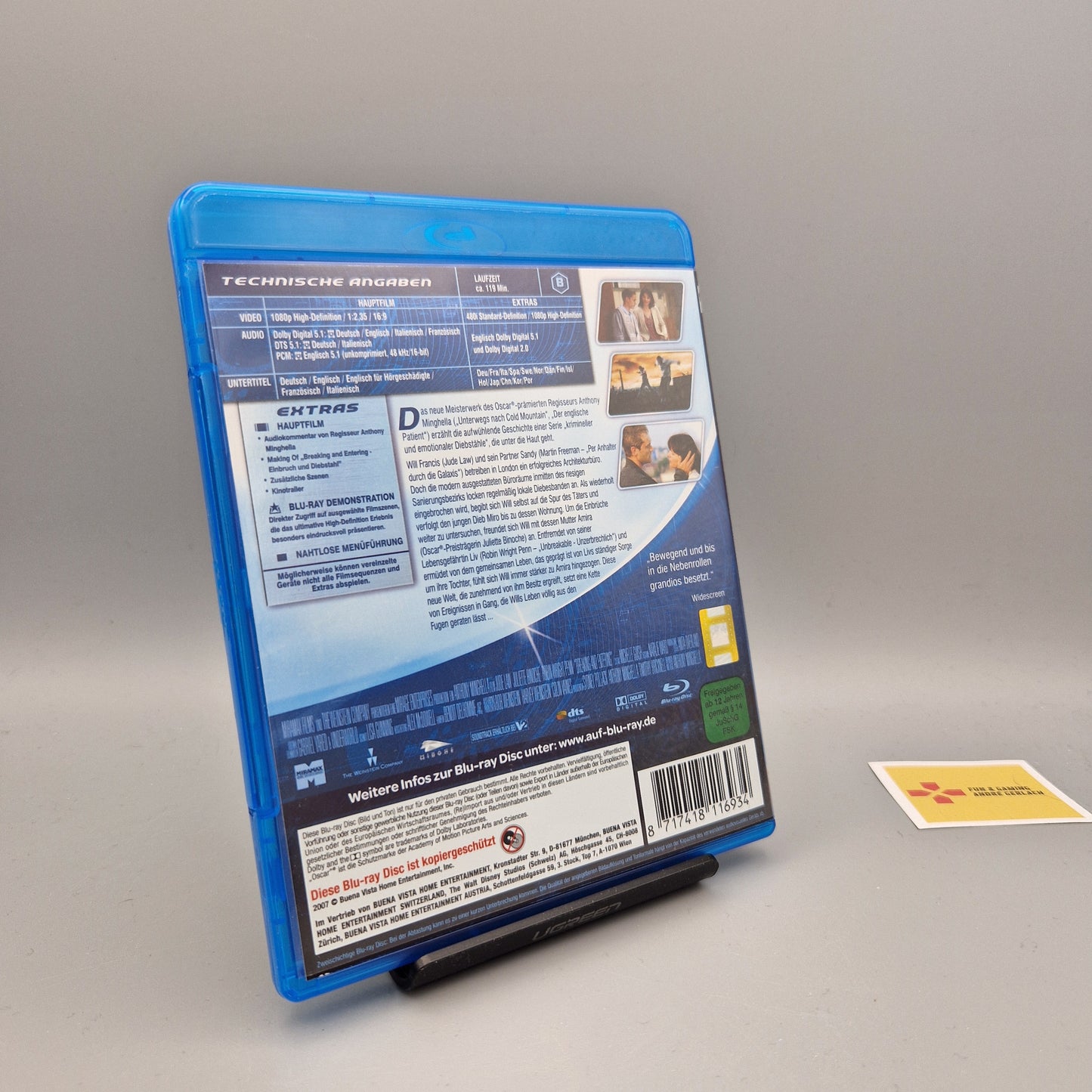 Blu-Ray Film: Breaking and Entering	Erstauflage ohne FSK Logo vorn  Zustand: Sehr Gut