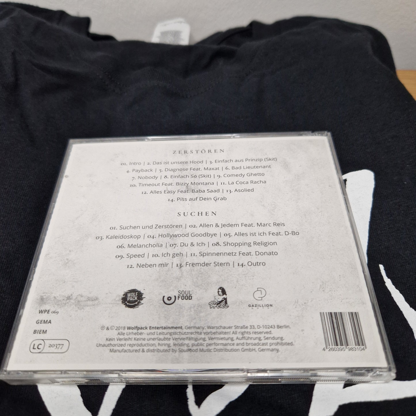 Chakuza - Suchen und Zerstören	Limited Edition Box-Set	Instrumentals-CD und Stift fehlen