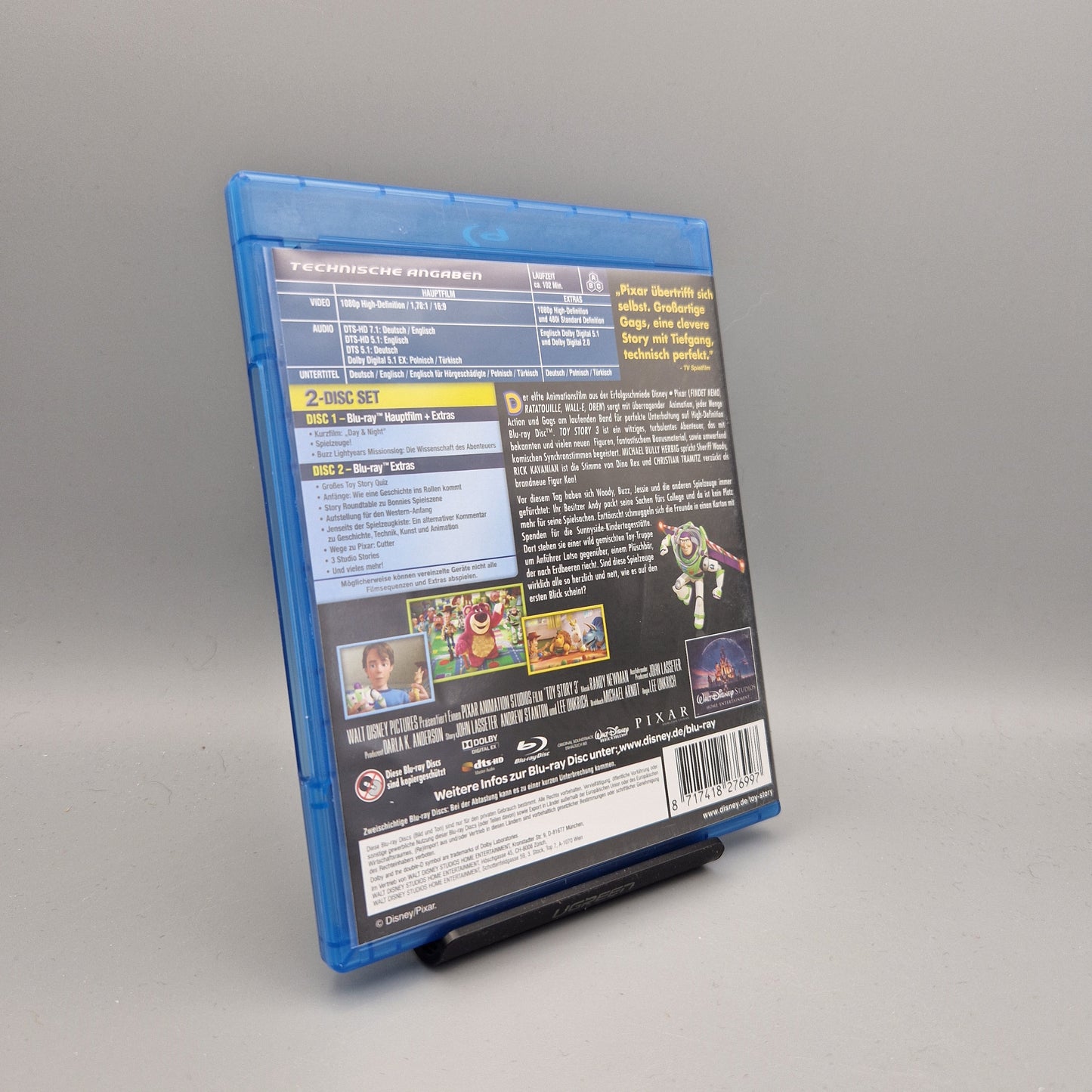 Blu-Ray Film: Disney Pixar: Toy Story 3	2-Disc-Set		Zustand:	Sehr Gut