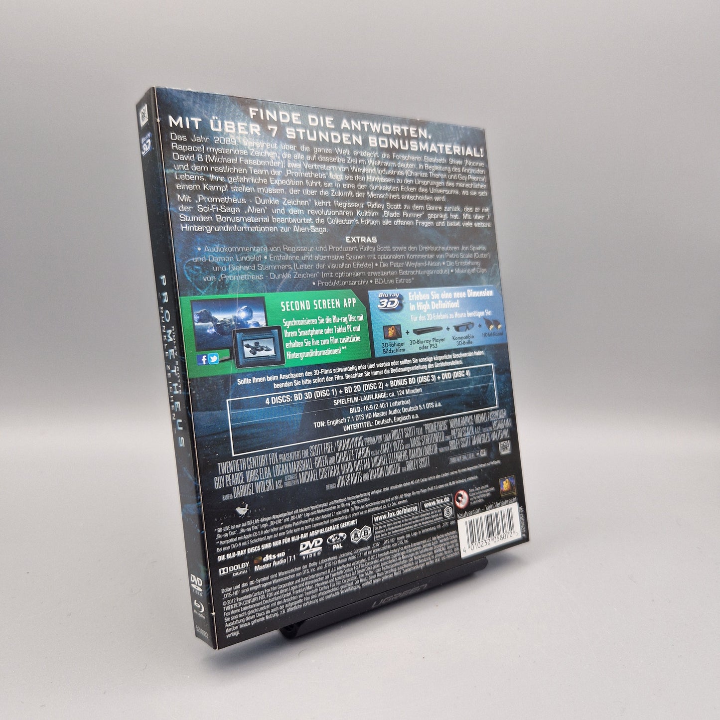 Blu-Ray Film: Prometheus - Dunkle Zeichen 3D und 2D	4-Disc Collector's Edition