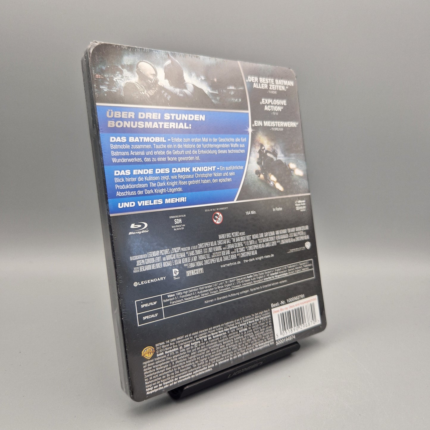 Blu-Ray Film: Batman The Dark Knight Rises	Steelbook		Zustand:	Neu