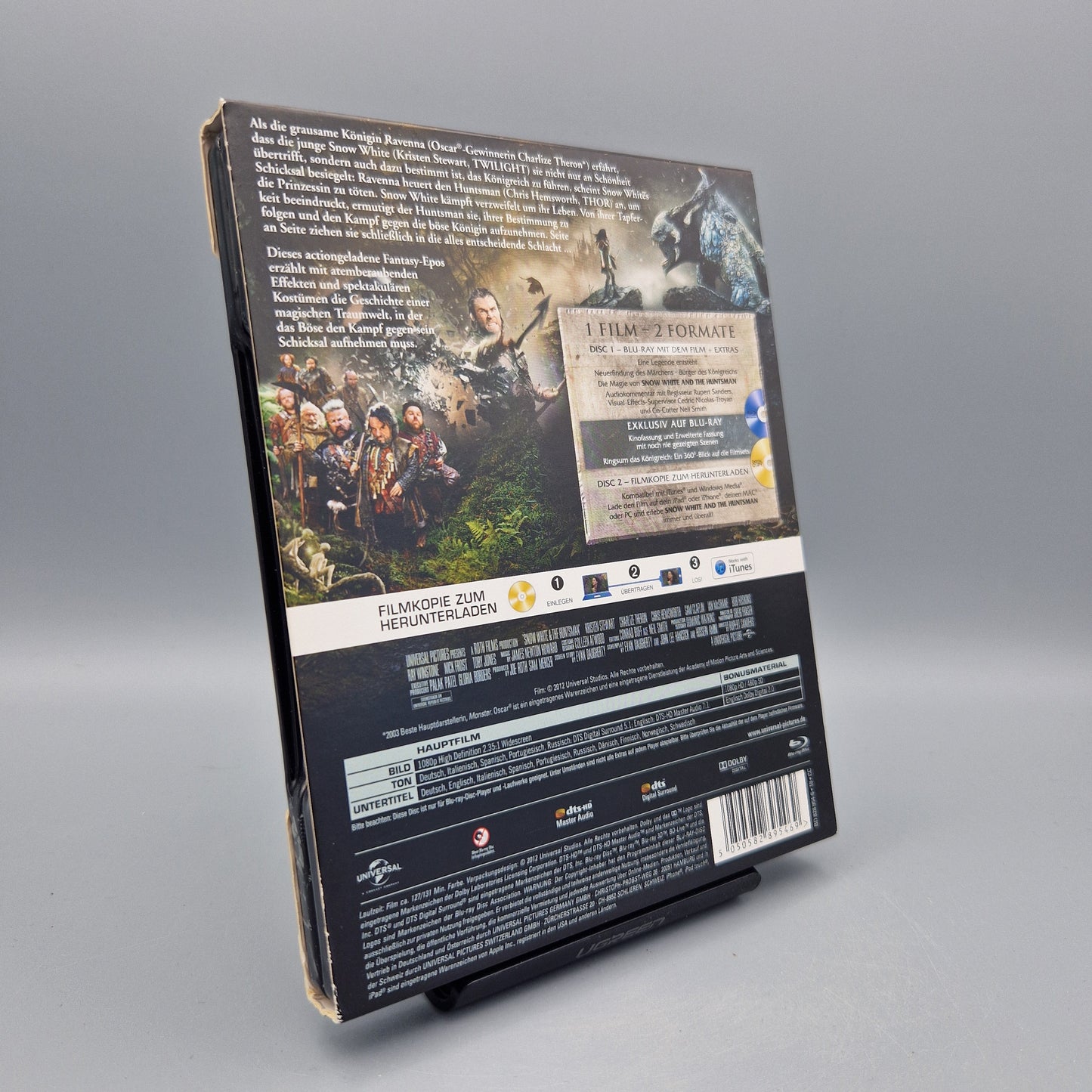 Blu-Ray Film: Snow White & The Huntsman	Steelbook		Zustand:	Sehr Gut