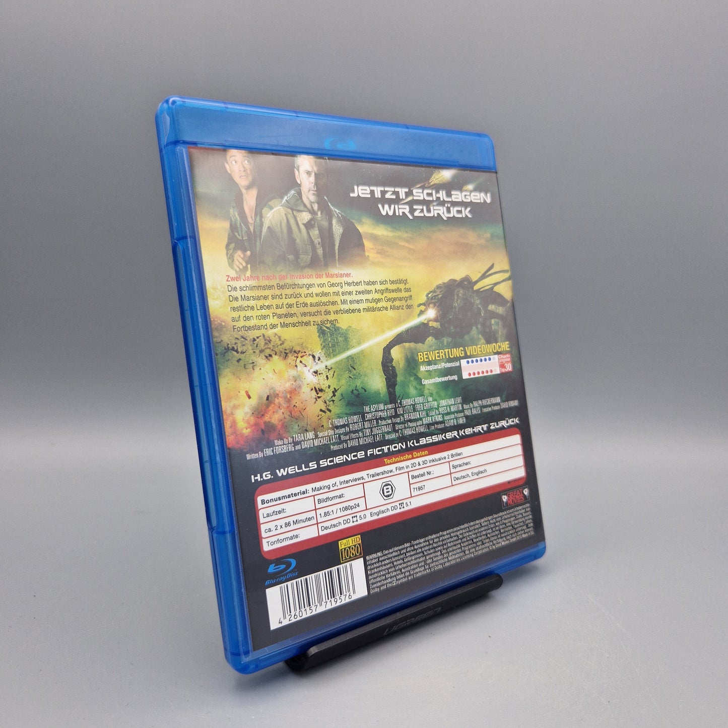 Blu-Ray Film: Krieg der Welten 2 3D + 2D			Zustand:	Sehr Gut