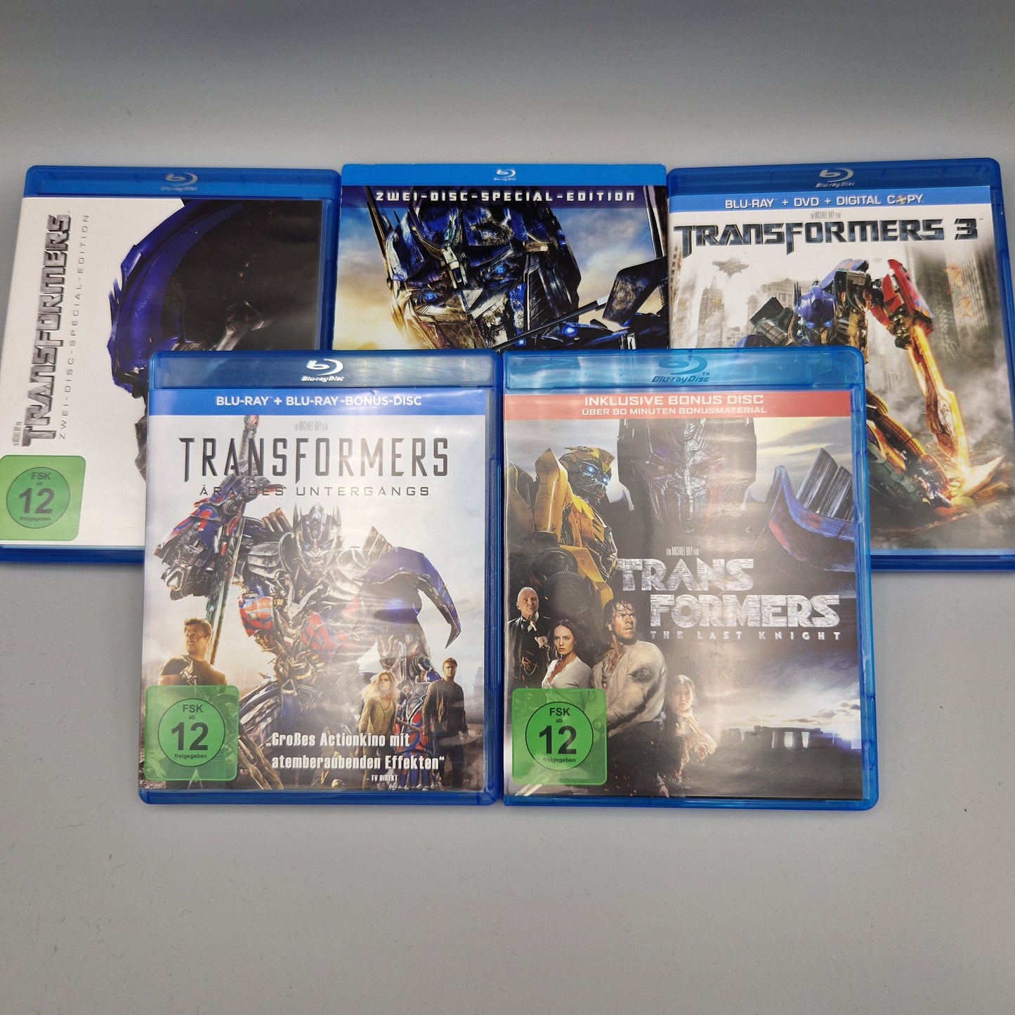 Blu-Ray Film-Set: Transformers 1 bis 5			Zustand:	Gut