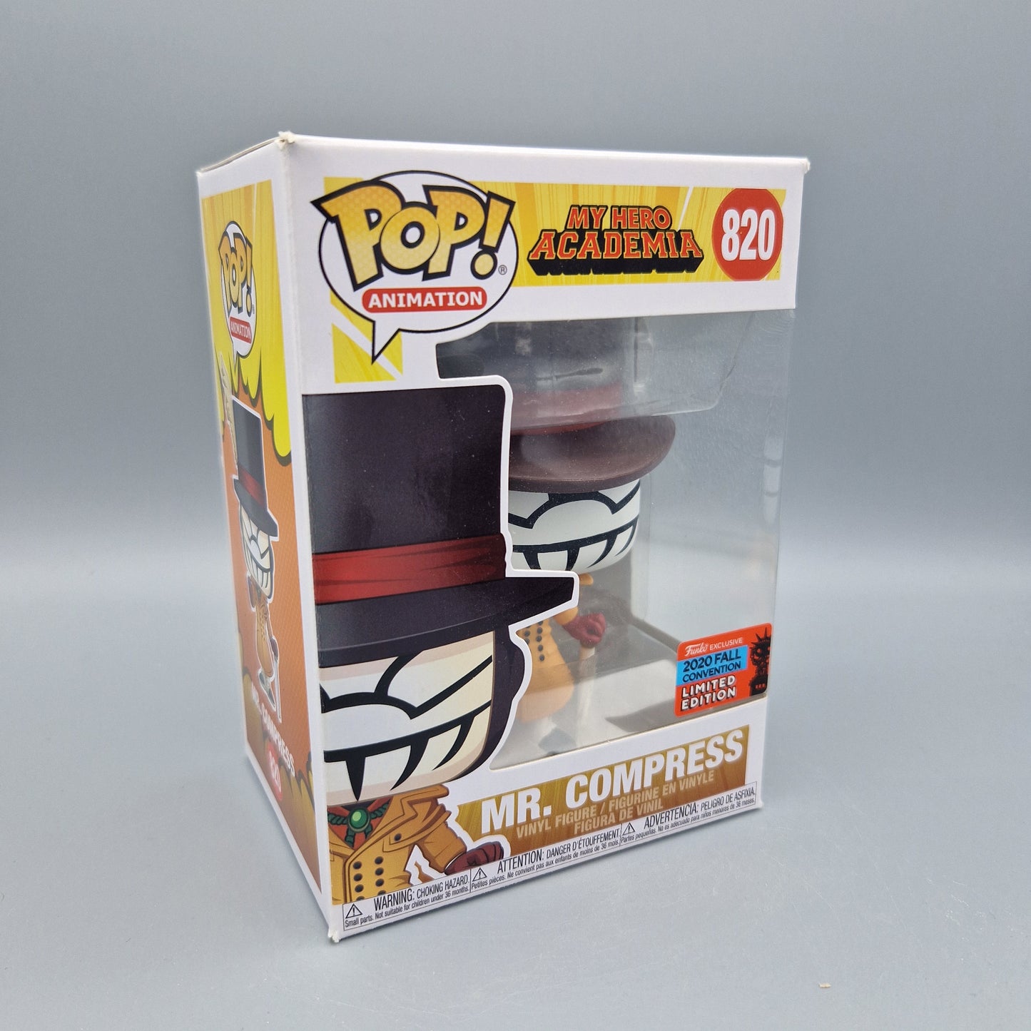 Funko Pop! Animation	My Hero Academia	#820	Mr. Compress	2020 Fall Convention