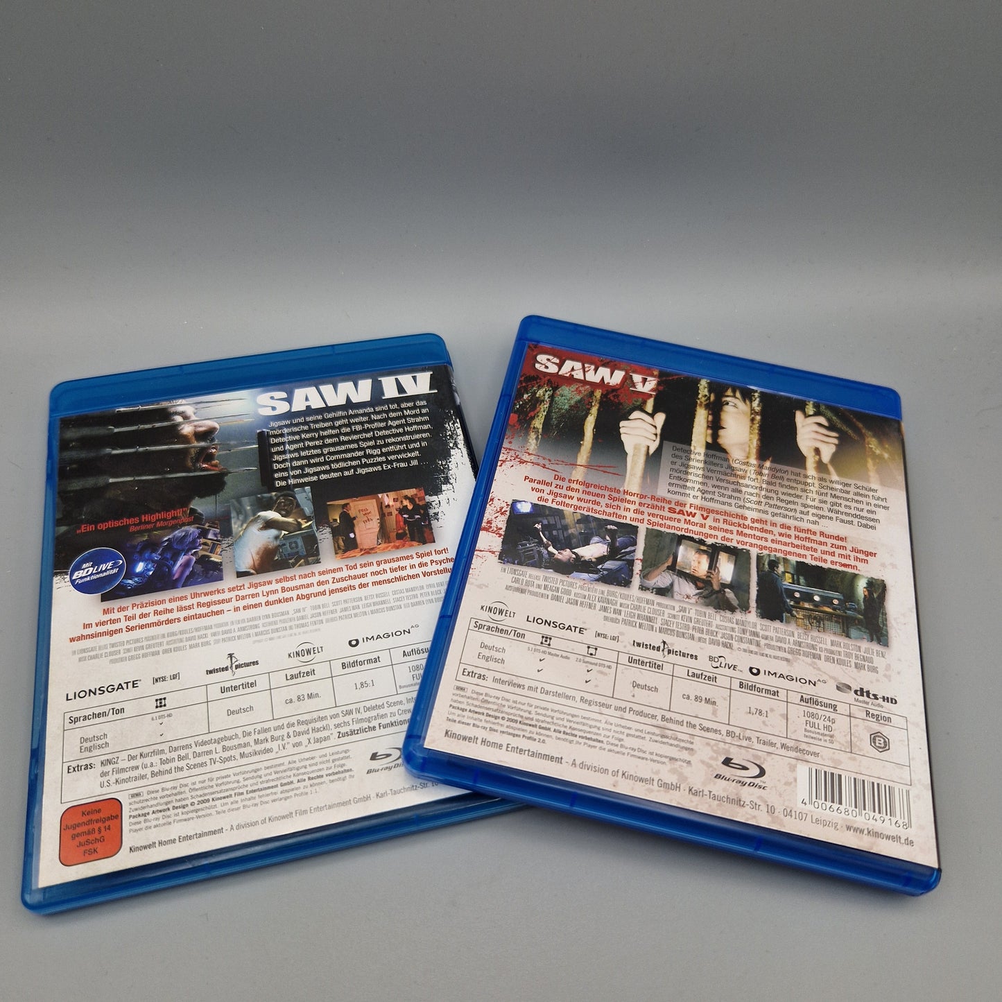 Blu-Ray Film: 2-Film Set: Saw IV und Saw V