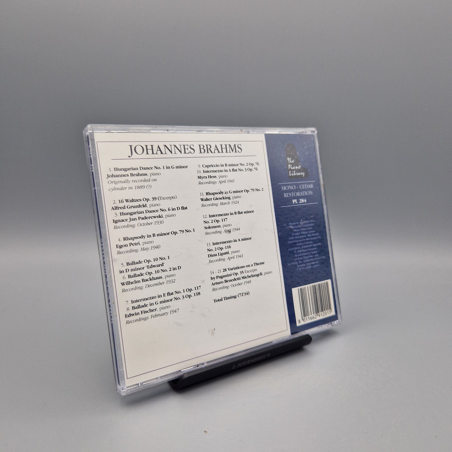 Musik CD: Brahms plays Brahms - The Piano Library
