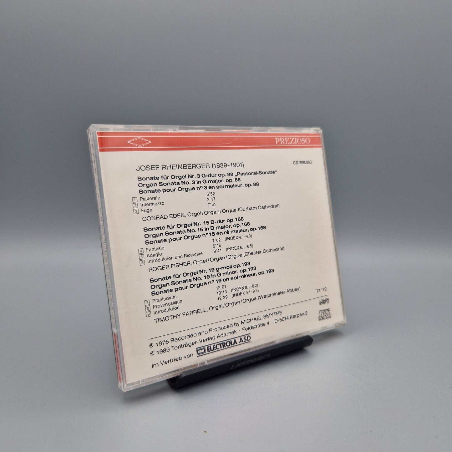 Musik CD: Josef Rheinberger - Sämtliche Sonaten für Orgel	Vol. 3