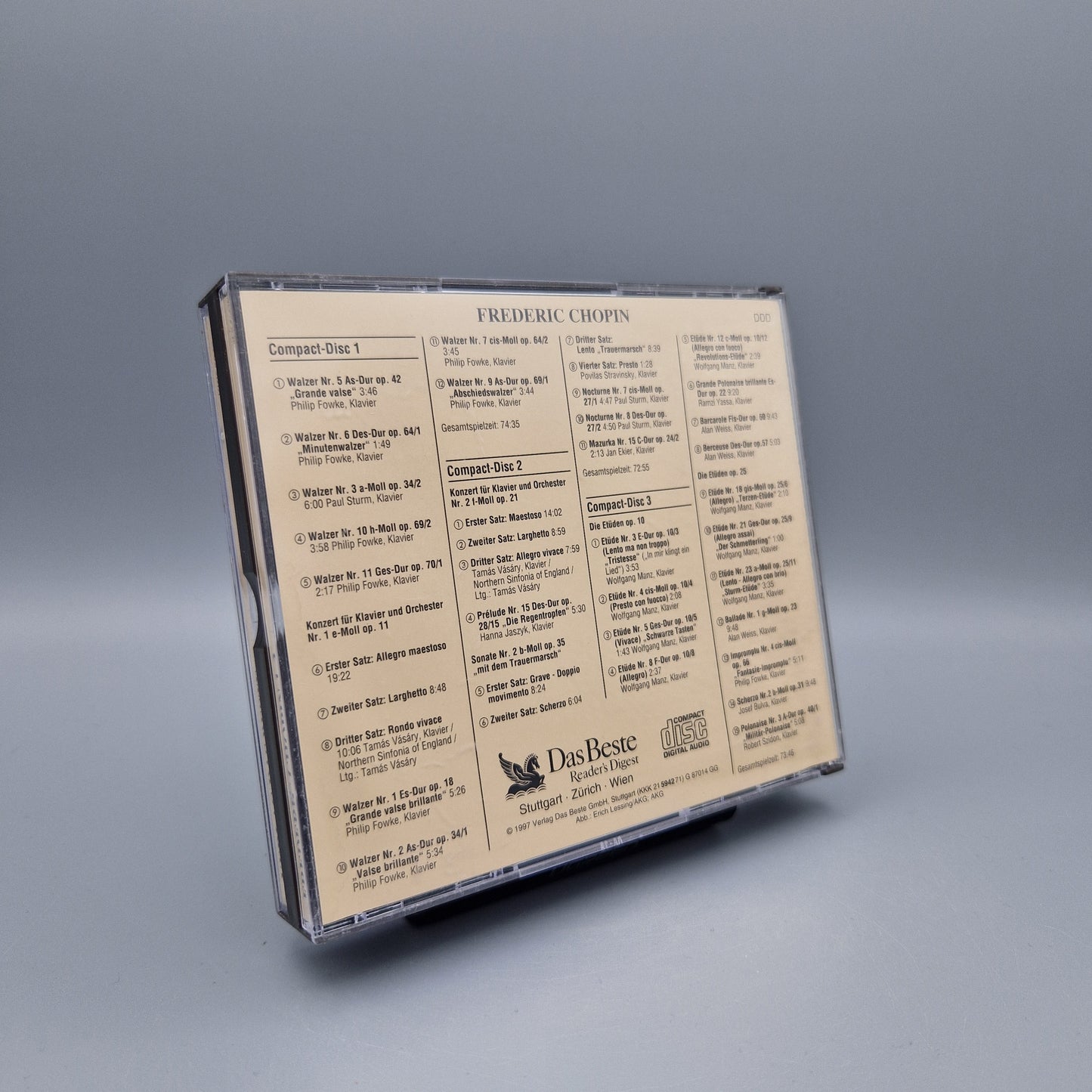 Musik CD: Frédéric Chopin 1 - 3	3 CD's	Hülle defekt