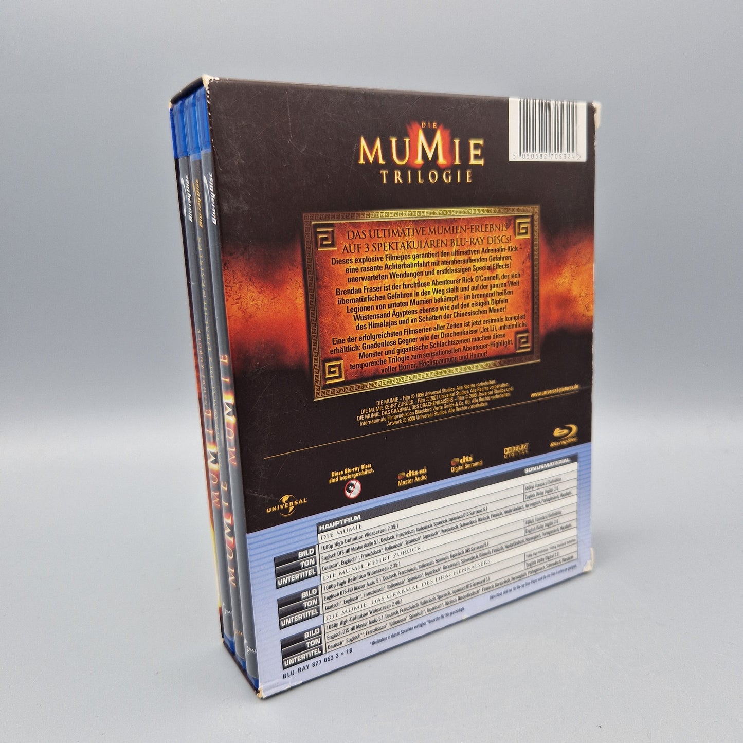 Blu-Ray Film: Die Mumie - Trilogy: Die Mumie + Die Mumie kehrt zurück + Das Grabmal des Drachenkaisers