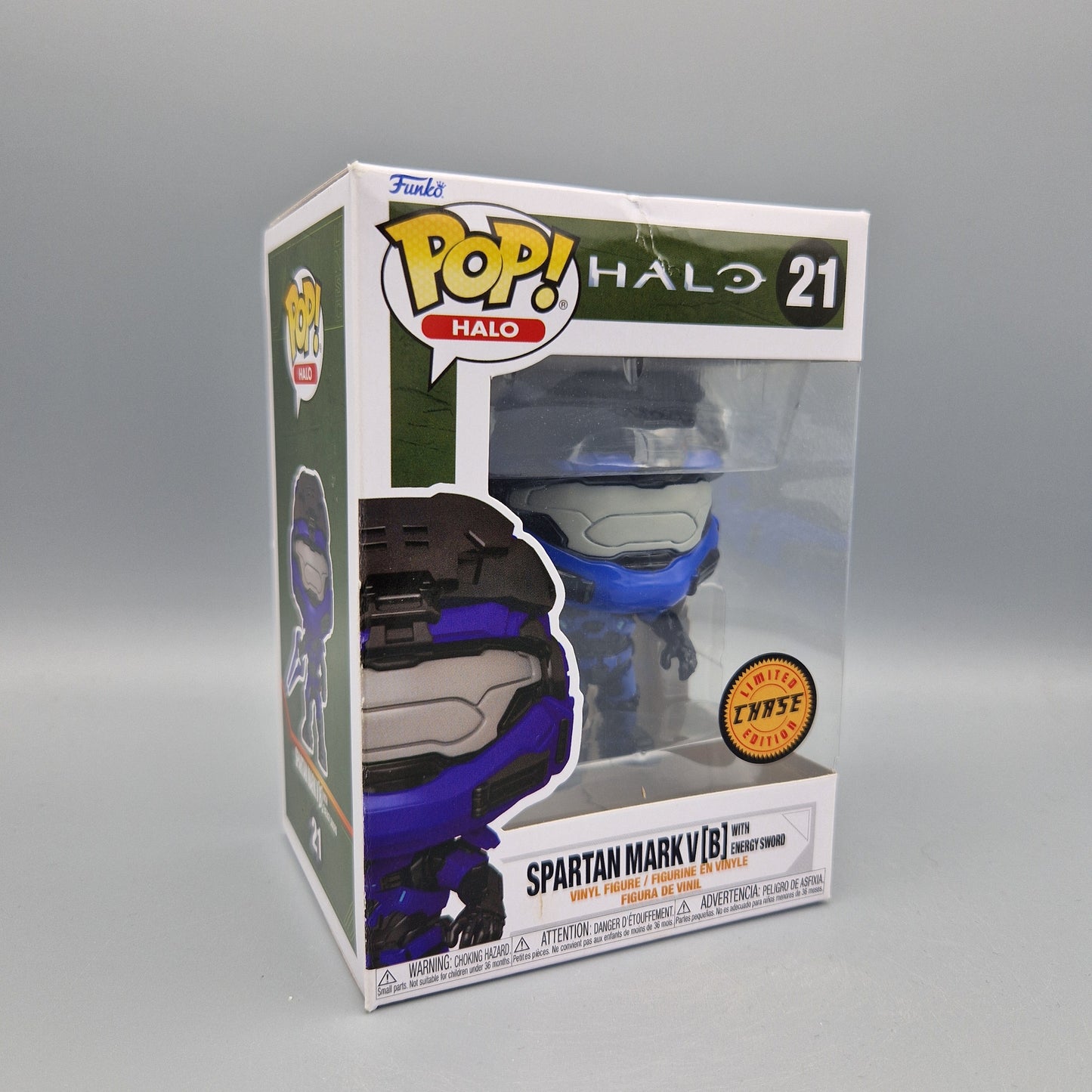 Funko Pop! Halo	#21	Spartan Mark V [B] with Energy Sword	Chase
