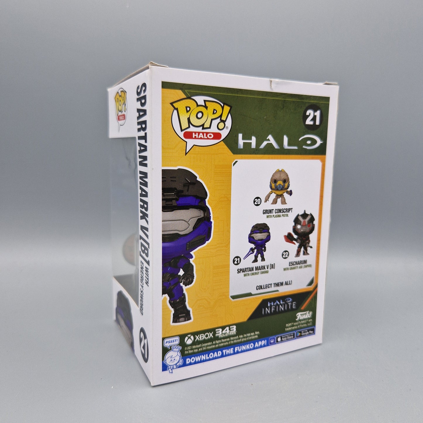 Funko Pop! Halo	#21	Spartan Mark V [B] with Energy Sword	Chase