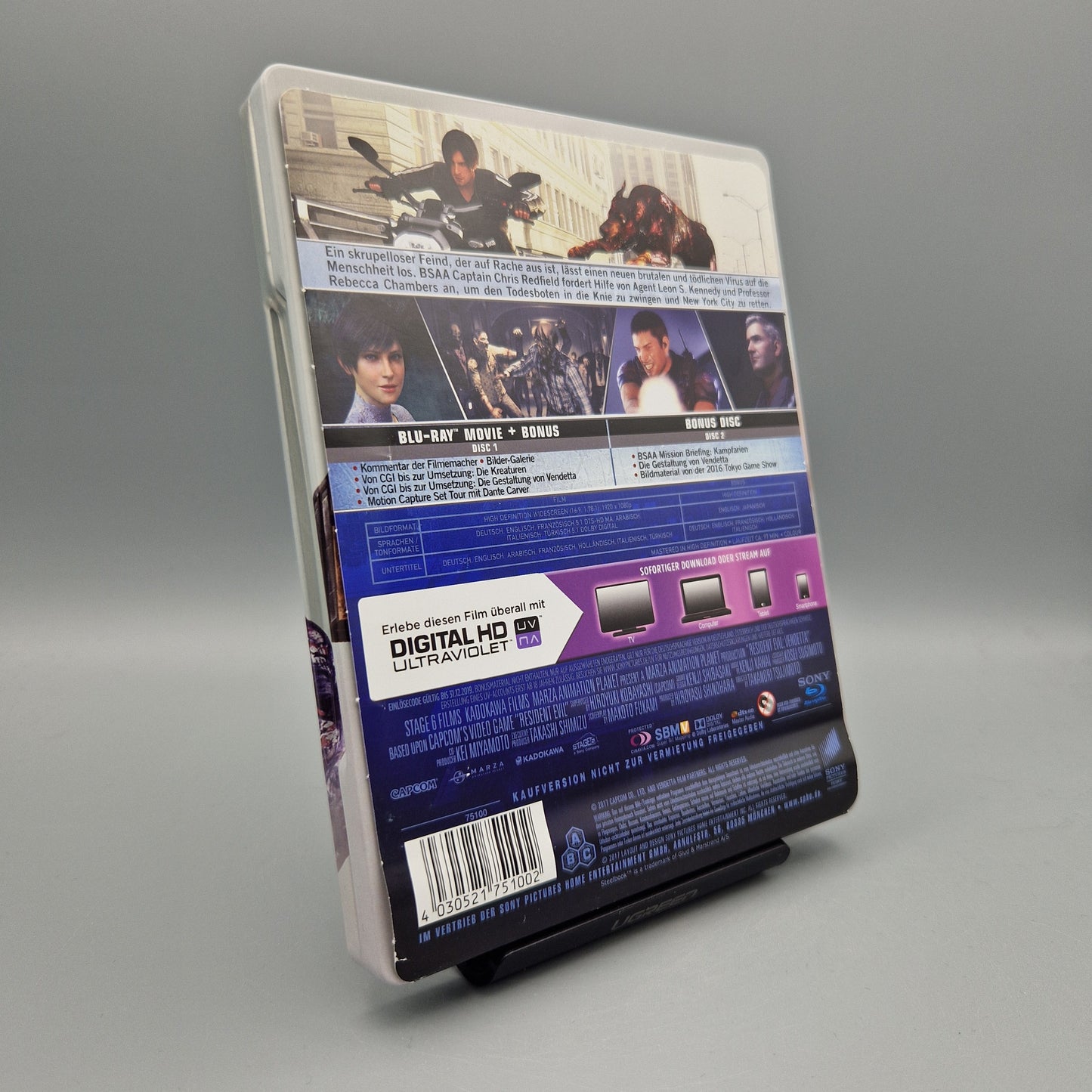 Blu-Ray Film: Resident Evil Vendetta	Steelbook