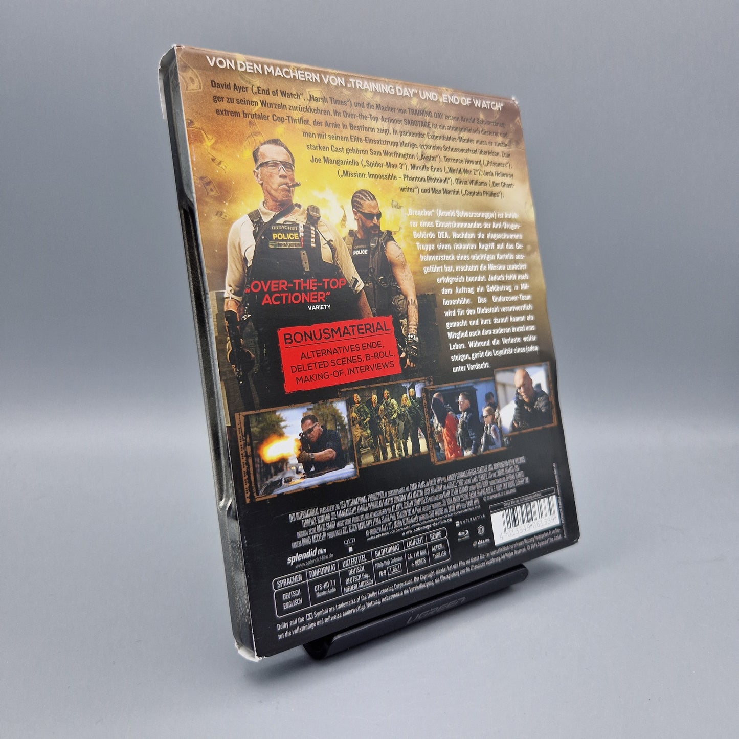 Blu-Ray Film: Sabotage	Steelbook	Schwarzenegger