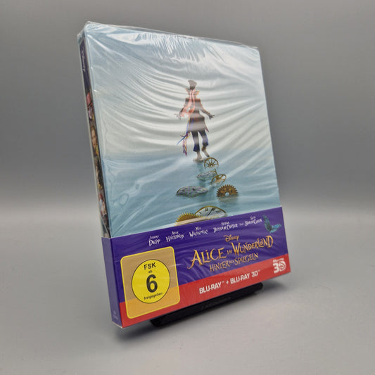 Blu-Ray Film: Disney Alice im Wunderland: Hinter den Spiegeln 3D + 2D	Steelbook NEU