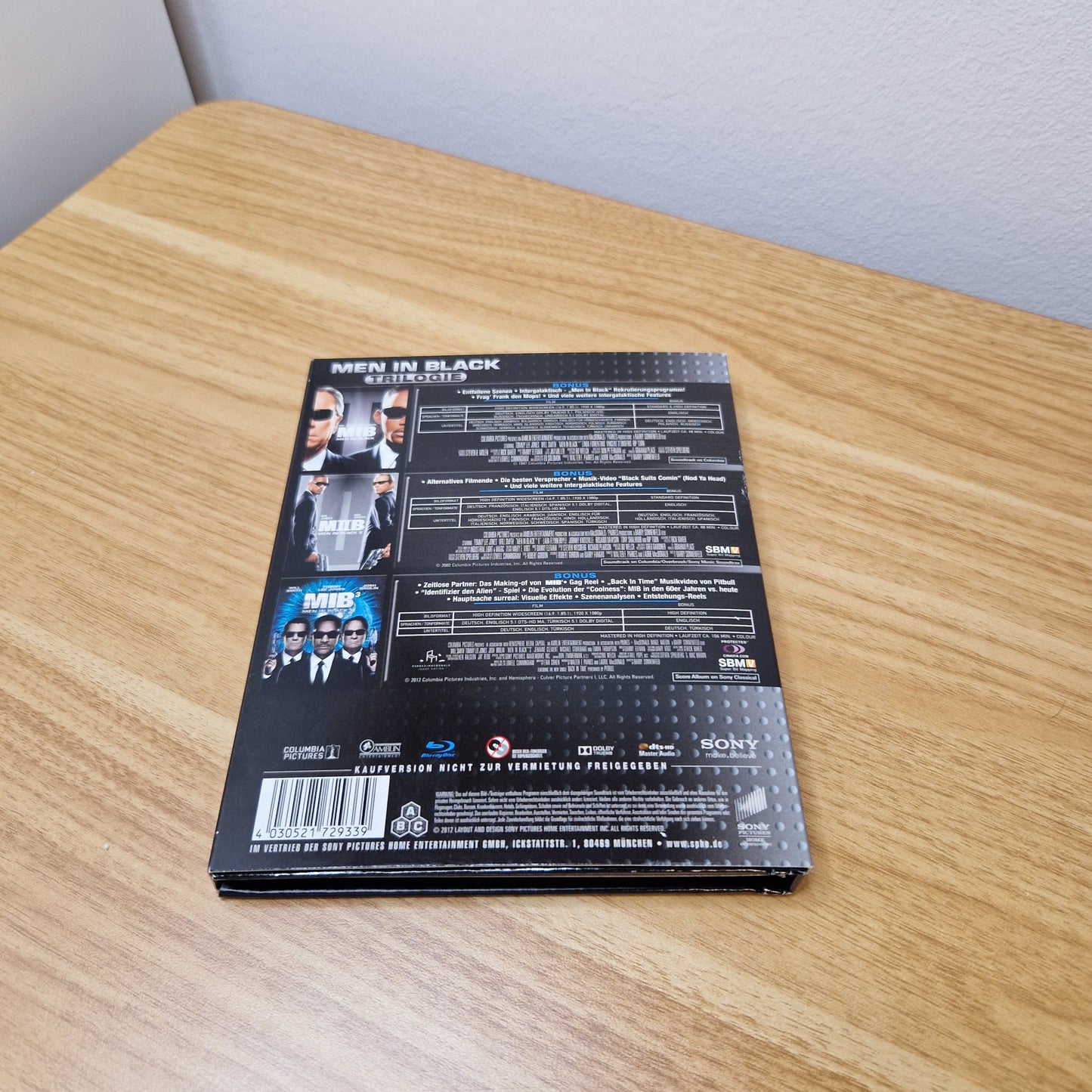 Blu-Ray Film Box: Men in Black 1-3, Alien Pack