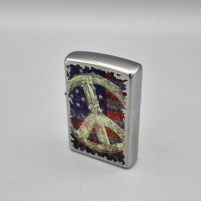 Zippo Feuerzeug US Flag Peace Sign	H17	Lighter - ungezündet - ohne OVP