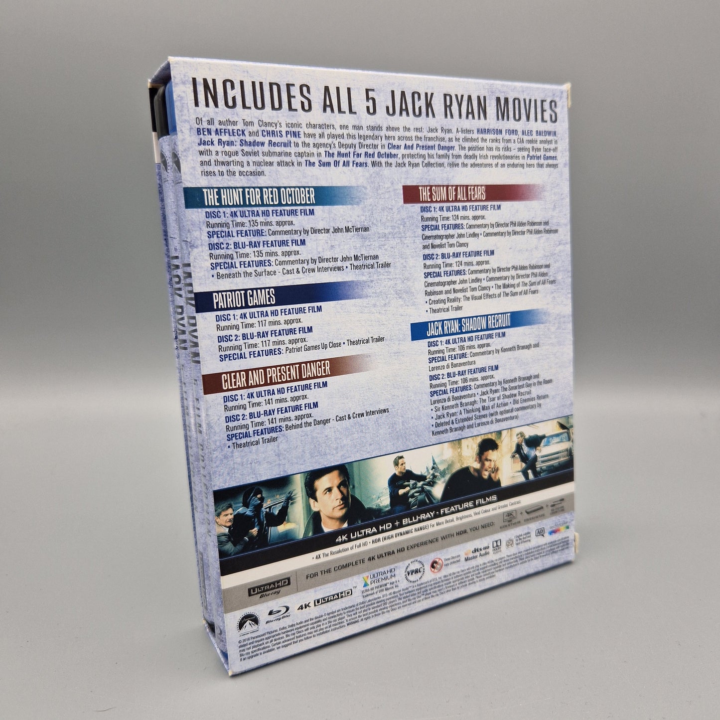 4K Ultra HD Blu-Ray: Jack Ryan 5-Film Collection		Englische Ausgabe mit deutschem Ton