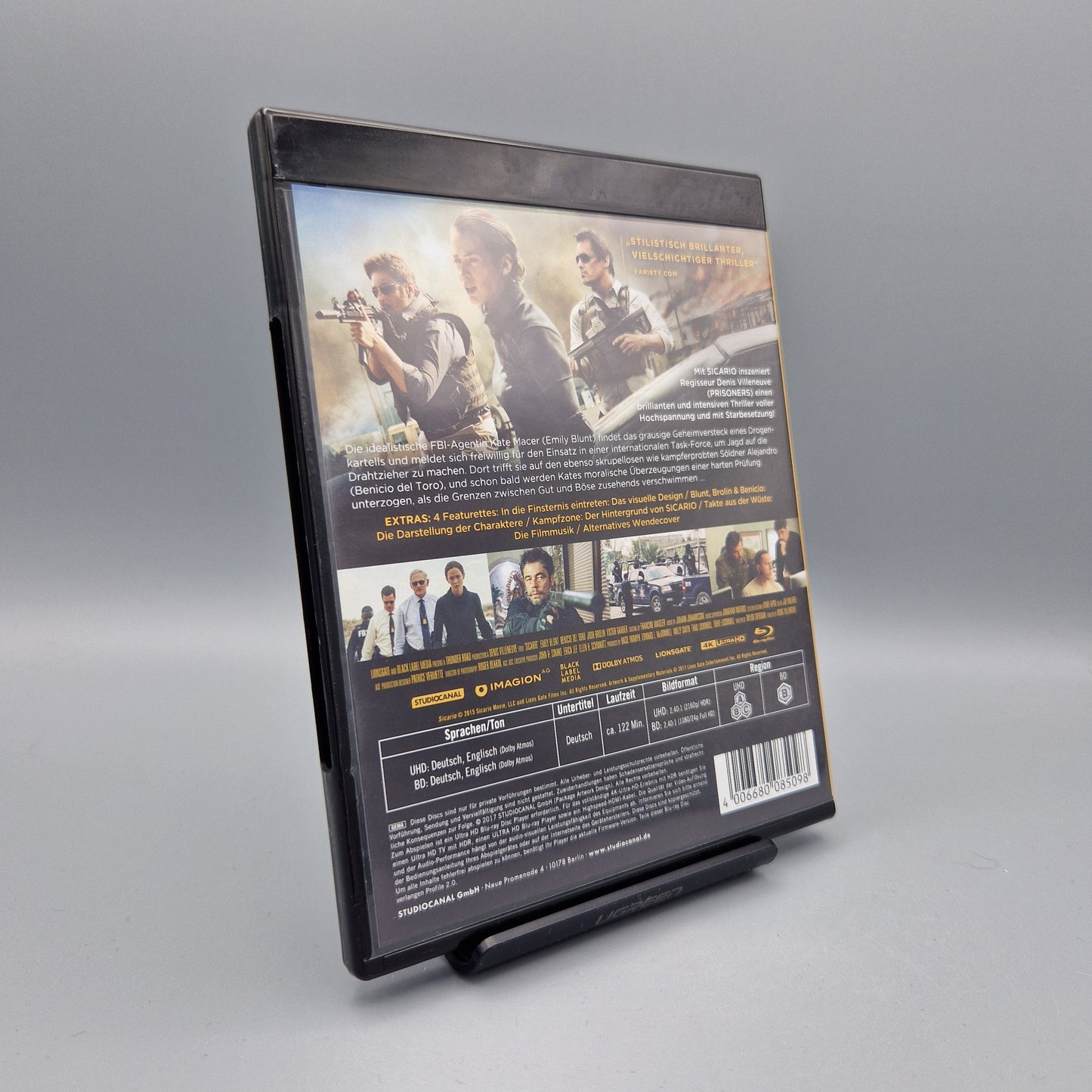 4K Ultra HD Blu-Ray: Sicario		mit Emily Blunt