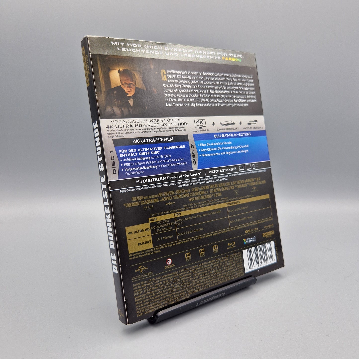 4K Ultra HD Blu-Ray: Die dunkelste Stunde		mit Gary Oldman