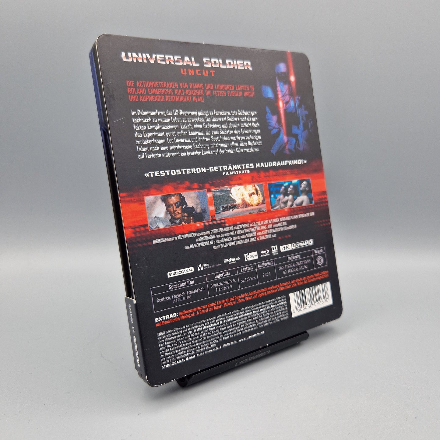4K Ultra HD Blu-Ray: Universal Soldier	Steelbook