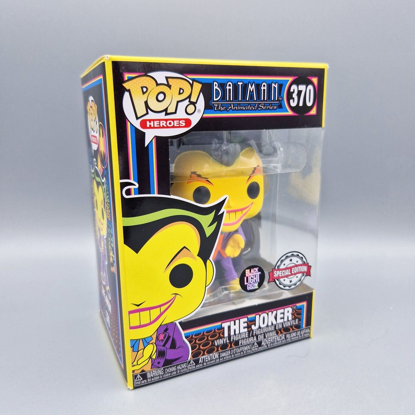 Funko Pop! Heroes	Batman	#370 The Joker	Black Light Glow	Vinylfigur