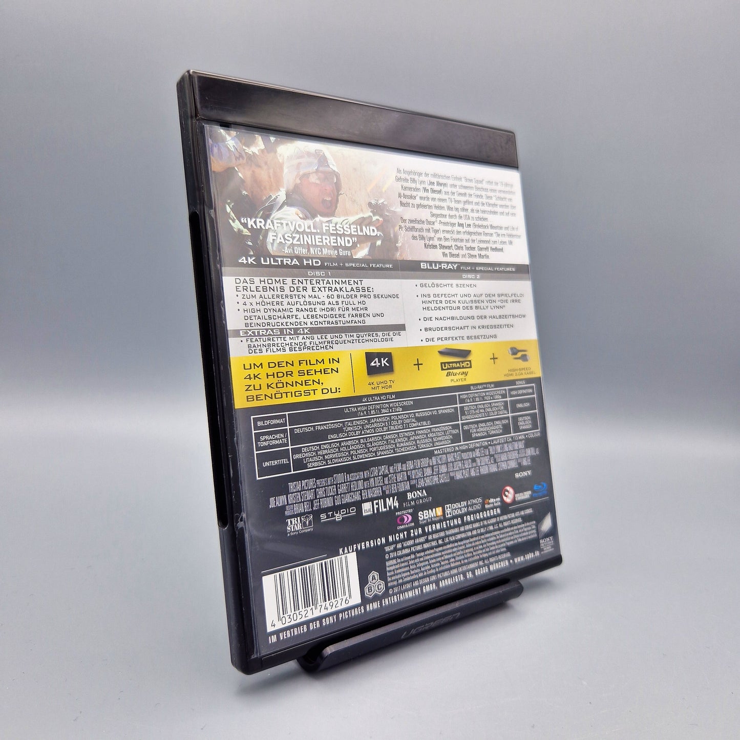 Die irre Heldentour des Billy Lynn		4K Ultra HD Blu-Ray Film