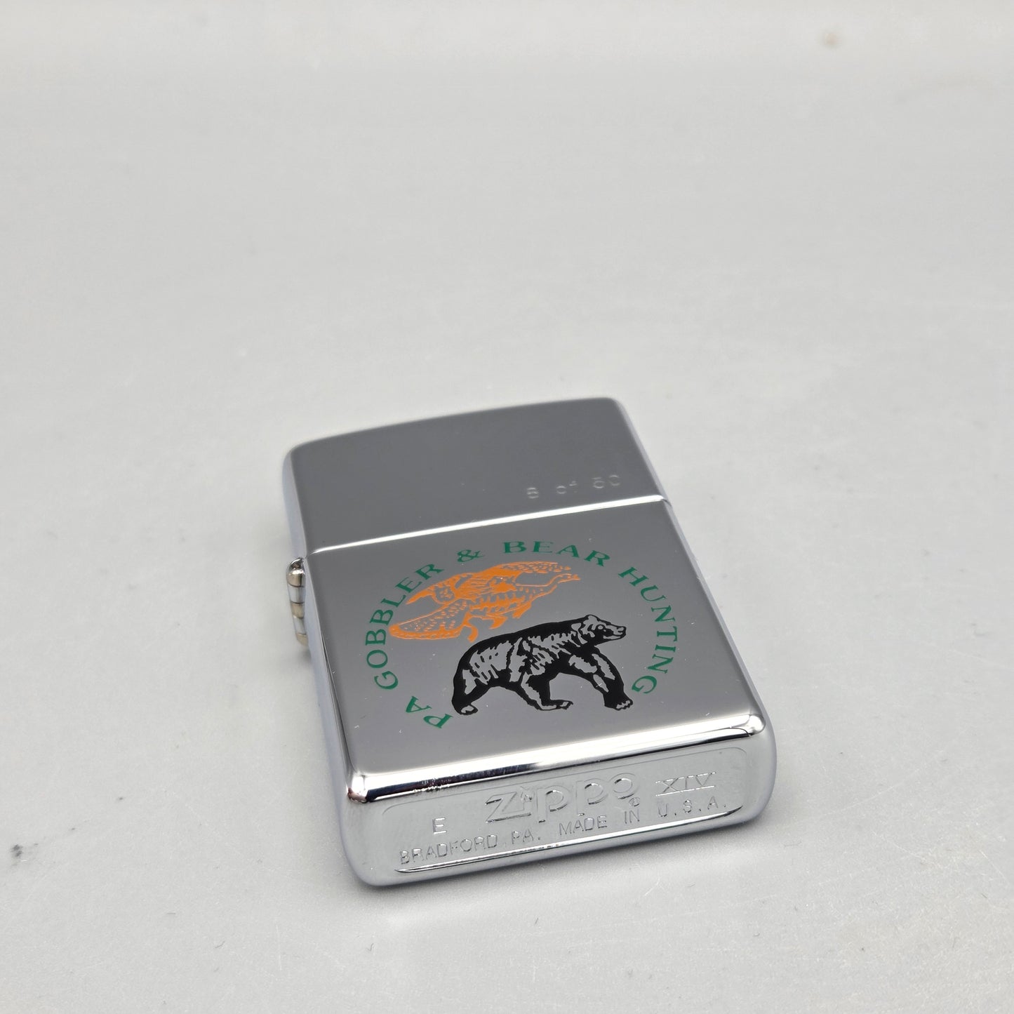 Zippo Pa Gobbler & Bear Hunting Nr. 8 of 50	E XIV (1998)	Feuerzeug	Lighter - ungezündet