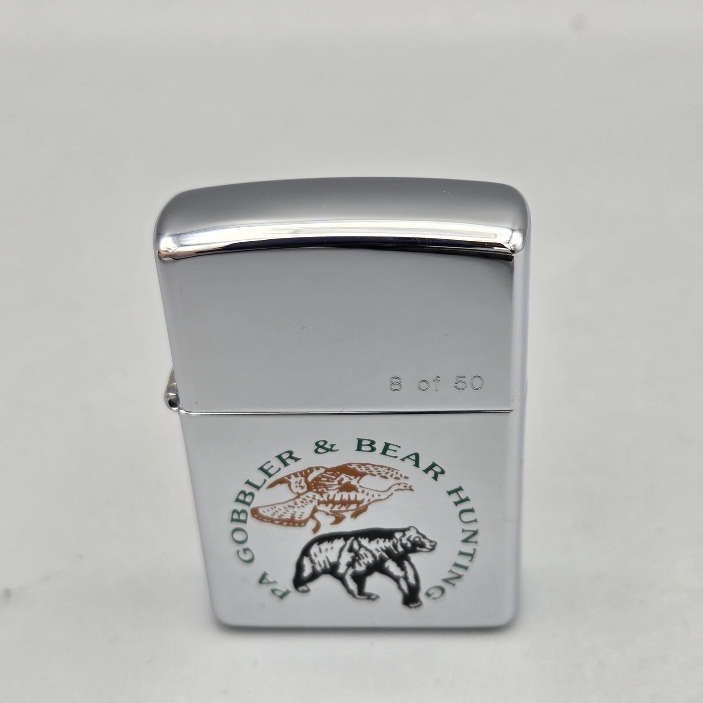 Zippo Pa Gobbler & Bear Hunting Nr. 8 of 50	E XIV (1998)	Feuerzeug	Lighter - ungezündet