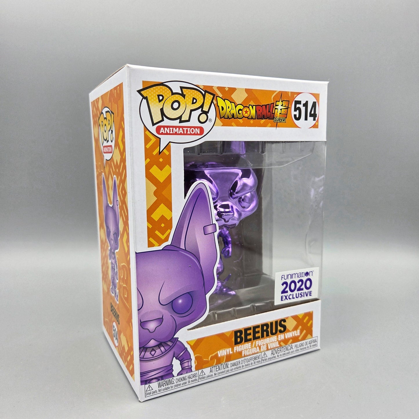 Funko Pop! Dragon Ball Super	#514 Beerus	Funimation 2020 Exclusive	Animation	Vinylfigur