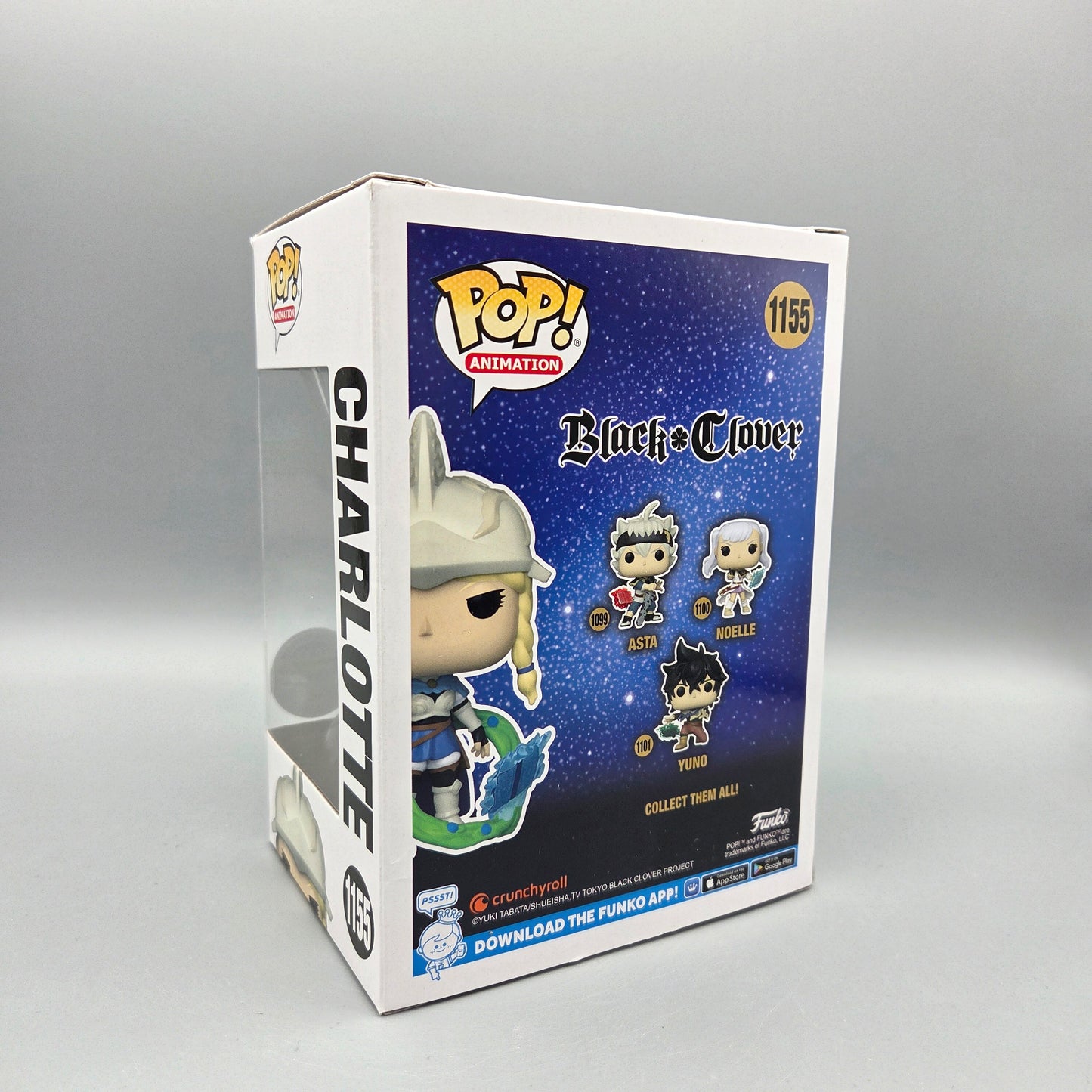 Funko Pop! Black Clover	#1155 Charlotte (Charla)	Glows in the Dark	Animation	Vinylfigur