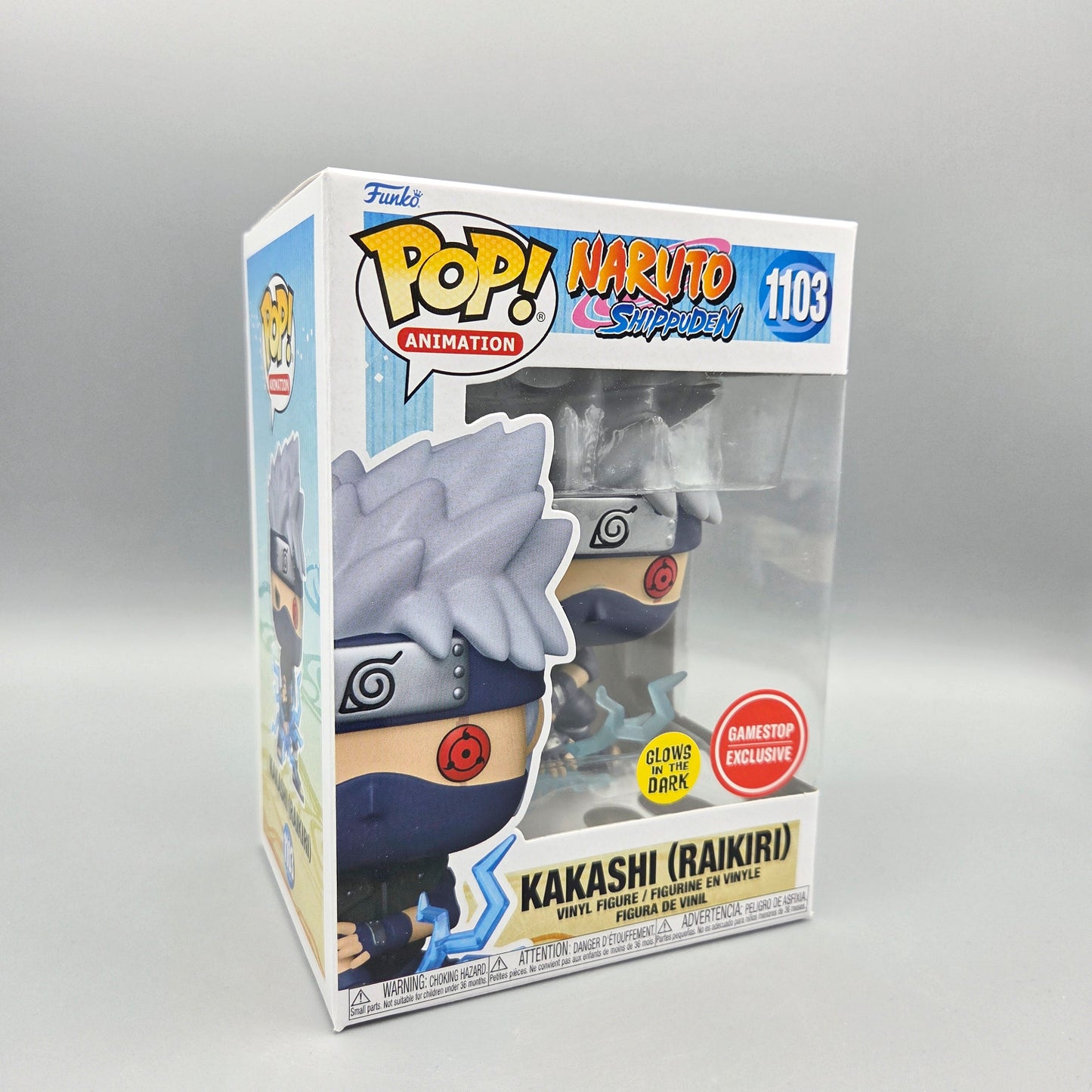 Funko Pop! Naruto Shippuden	#1103 Kakashi (Raikiri)	Glows in the Dark	Animation	Vinylfigur