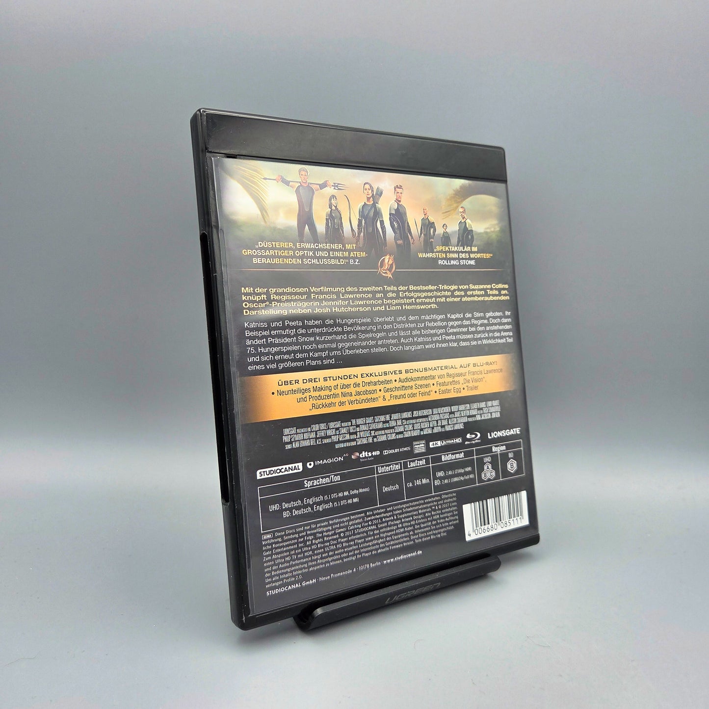Die Tribute von Panem - Catching Fire		4K Ultra HD	nur 4K-Disc enthalten, Bluray-Disc fehlt