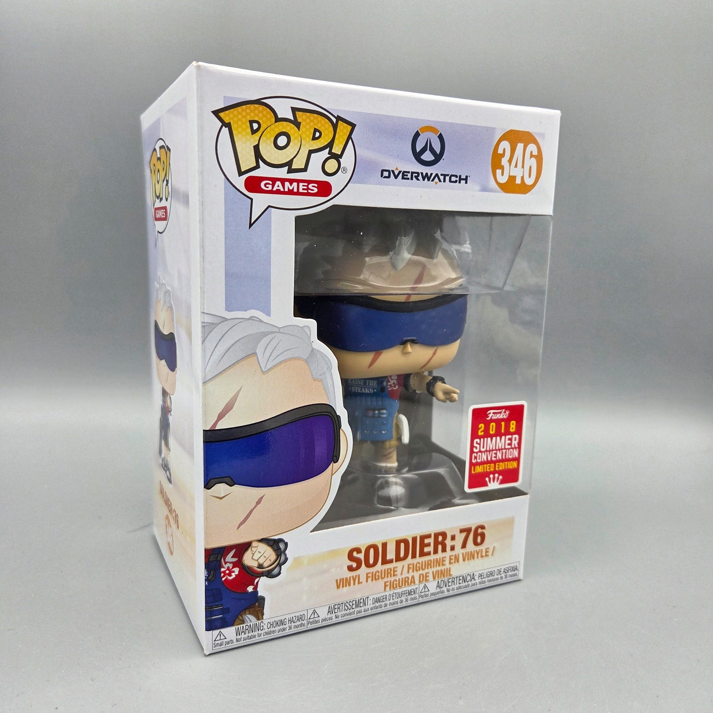 Funko Pop! Overwatch	#346 Soldier: 76	2018 Summer Convention	Games	Vinylfigur