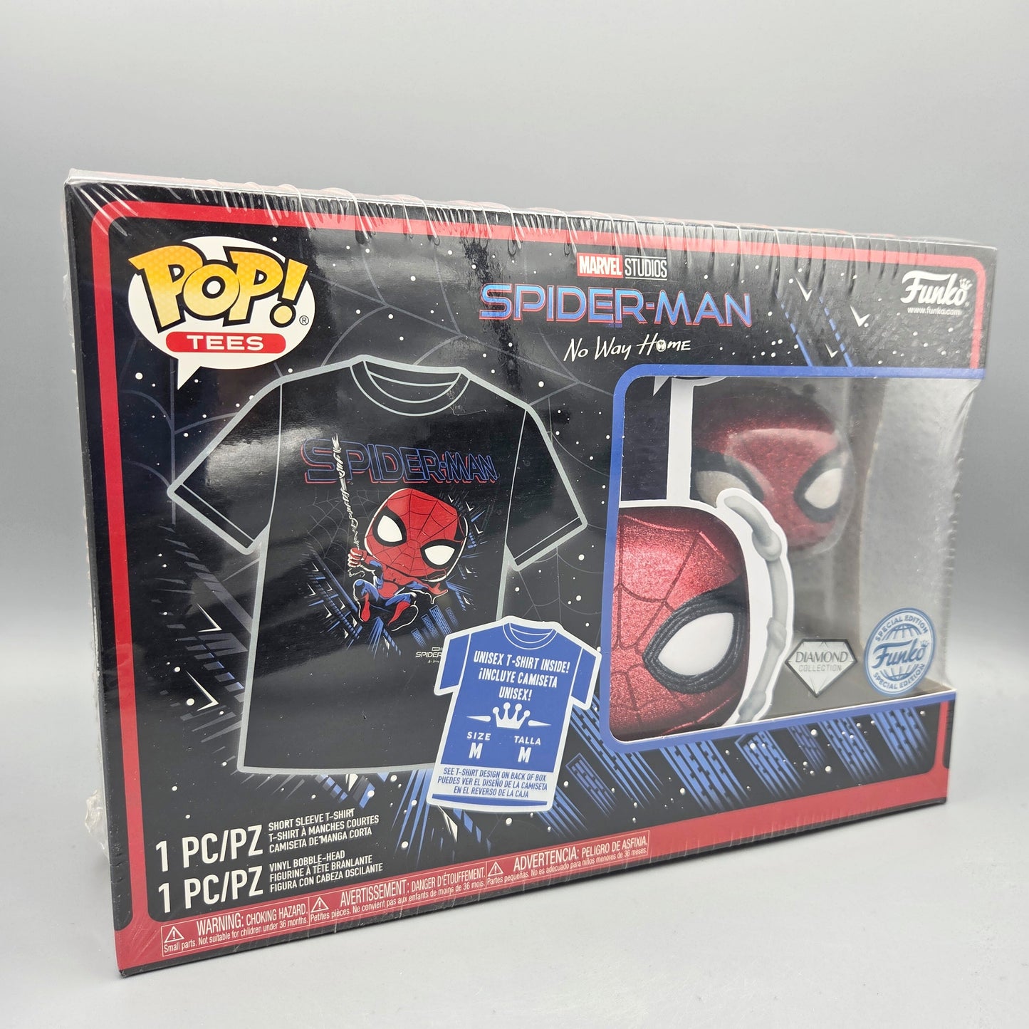 Funko Pop! Marvel - Spider-Man	#1160 Spider-Man Diamond & T-Shirt Größe M
