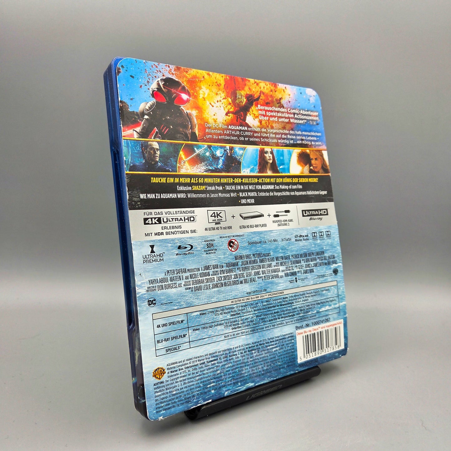 DC Aquaman	Steelbook	4K Ultra HD	mit Jason Momoa