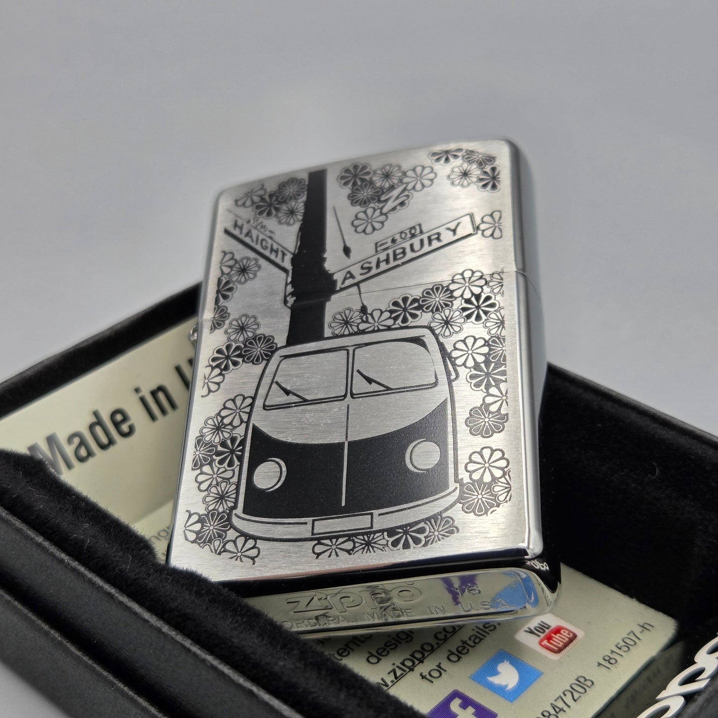 Zippo Flower Power		Feuerzeug	Lighter - ungezündet, inkl. Schachtel