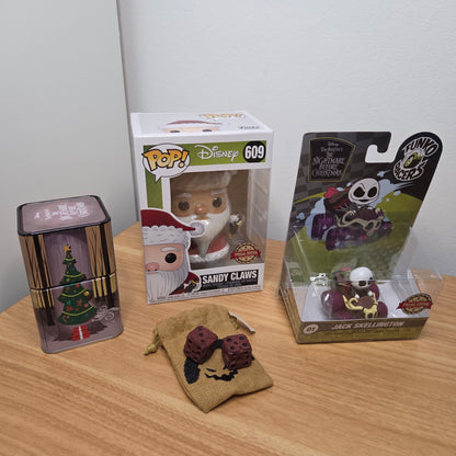 Funko Pop! The Nightmare before Christmas - Christmas Box mit Santa Claws Figur, Funko Racer und mehr