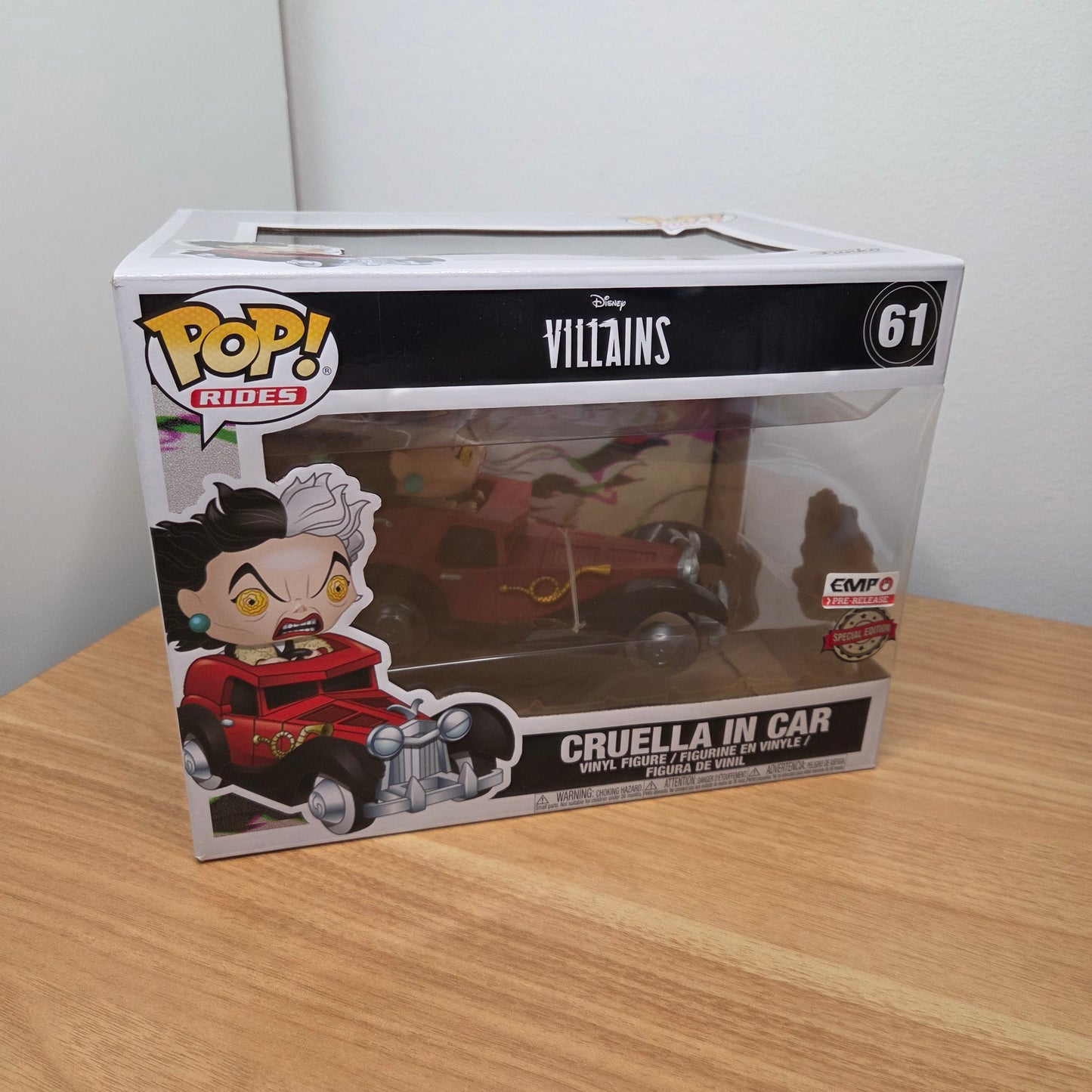 Funko Pop! Disney - Villains	#61 Cruella in Car	Special Edition	Rides	Vinylfigur