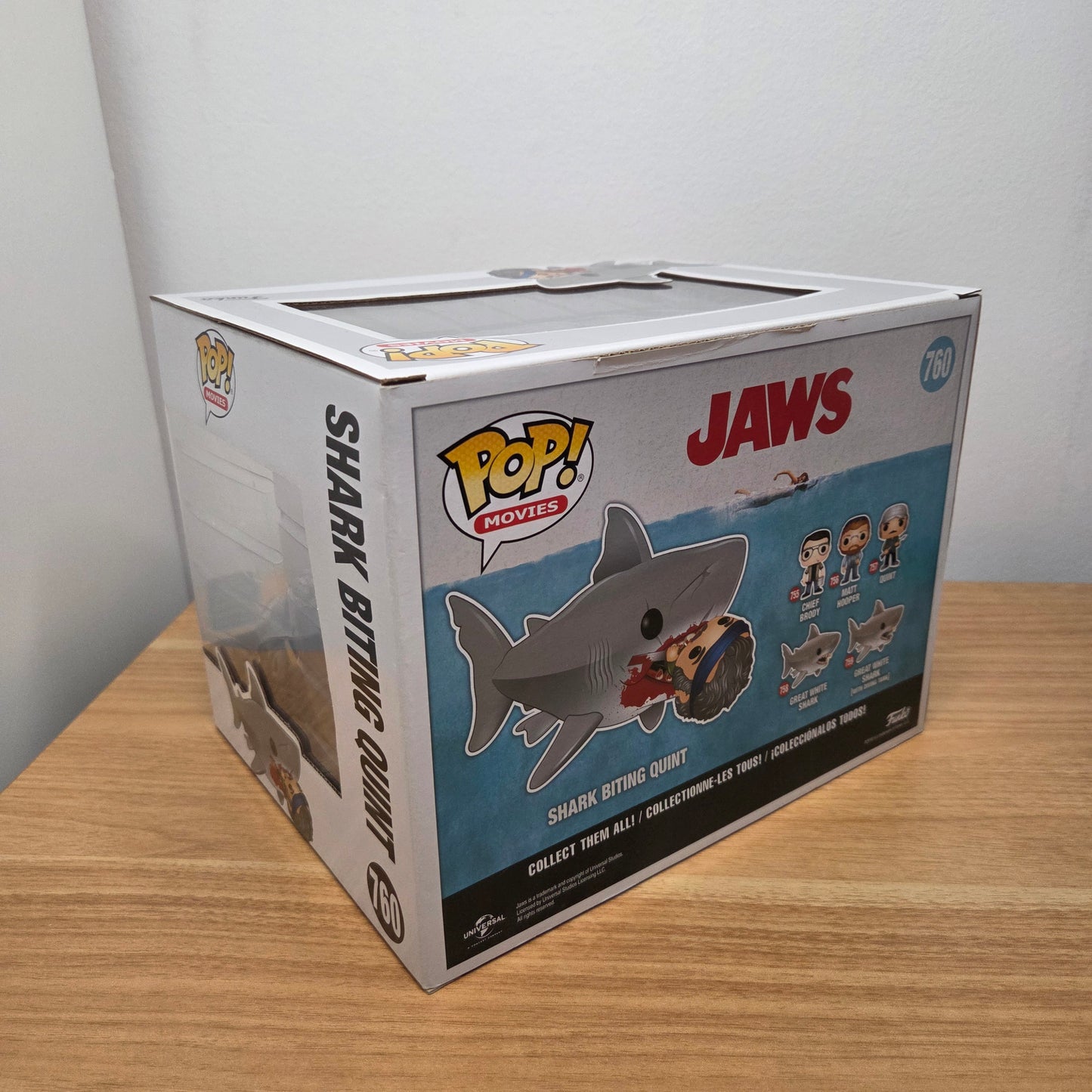 Funko Pop! Jaws - Der weiße Hai	#760 Shark biting Quint	2019 Summer Convention	Movies	6-Inch
