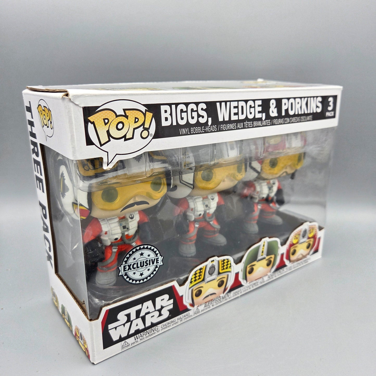 Funko Pop! Star Wars	3 Pack: Biggs, Wedge, & Porkins	Exclusive	-	Vinylfigur