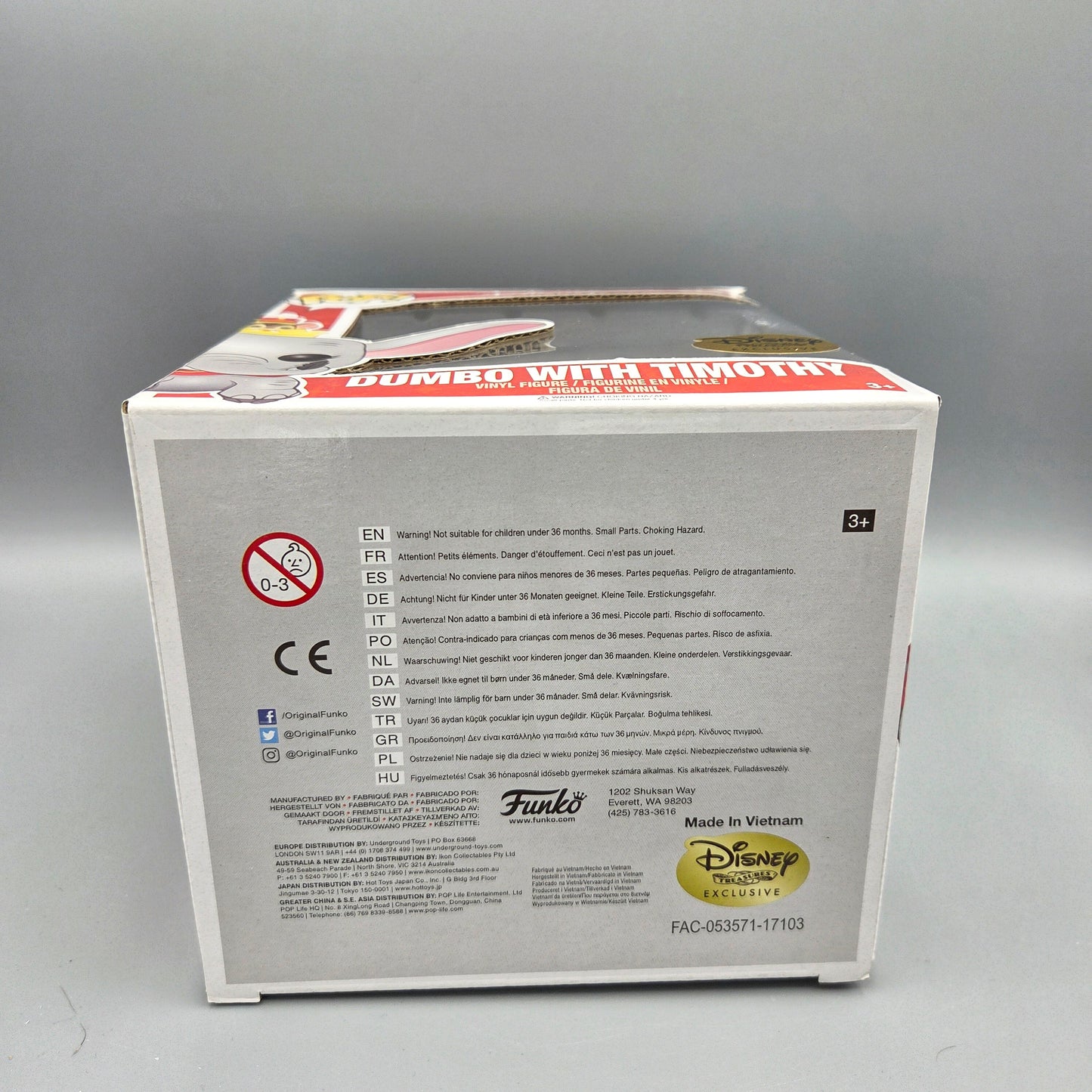 Funko Pop! Dumbo	#281 Dumbo with Timothy	Exclusive	Disney	Vinylfigur